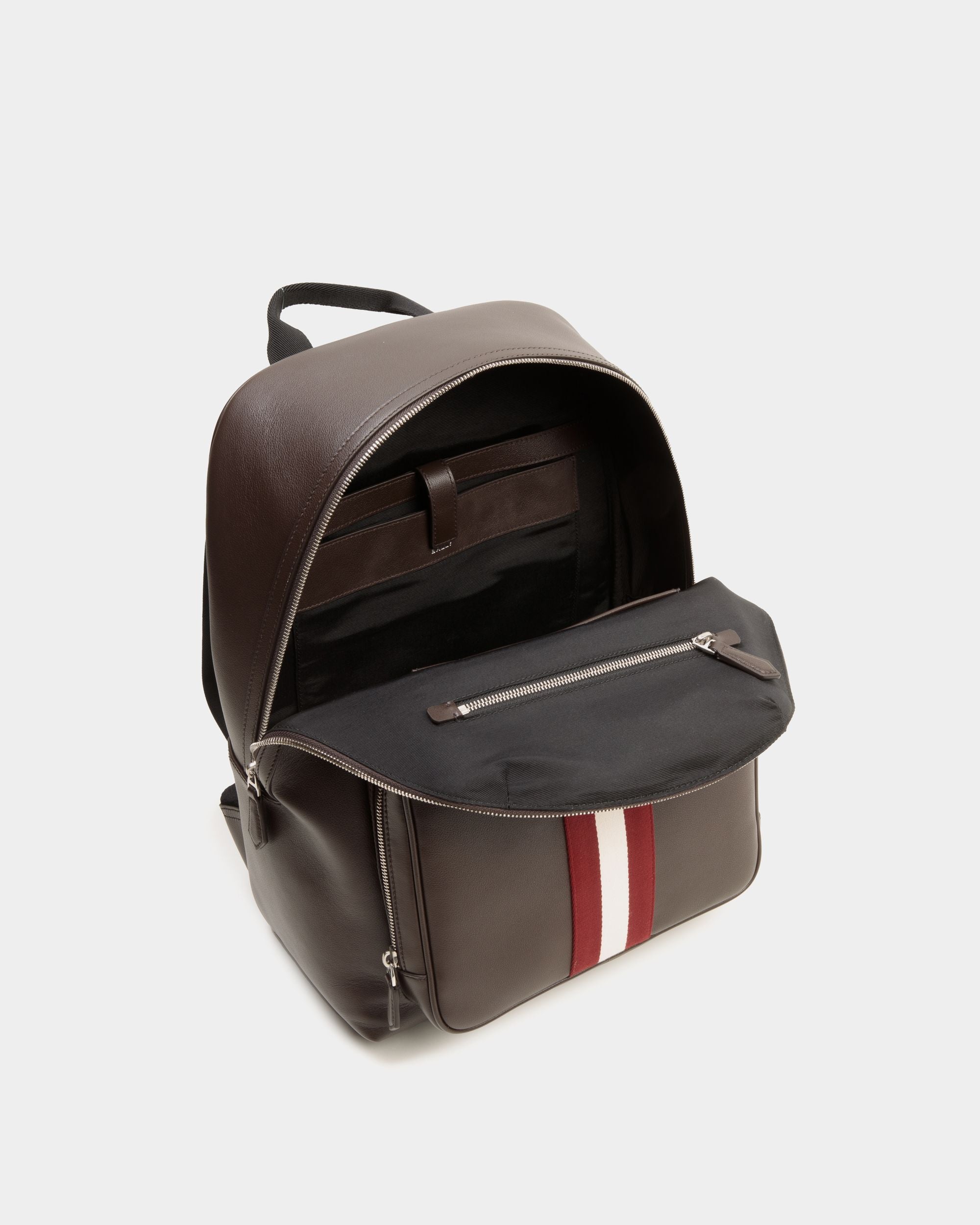 Zaino Code In Pelle Color Ebano - Uomo - Bally - 05