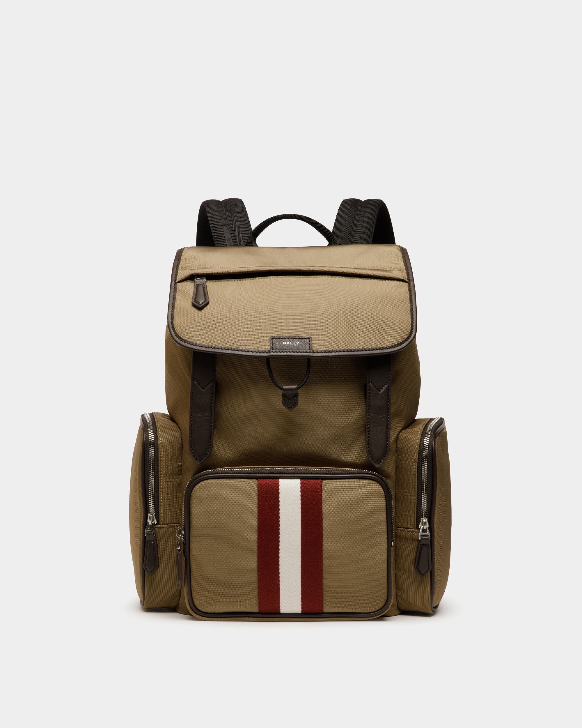 Zaino Code In Nylon Color Cammello - Uomo - Bally - 01
