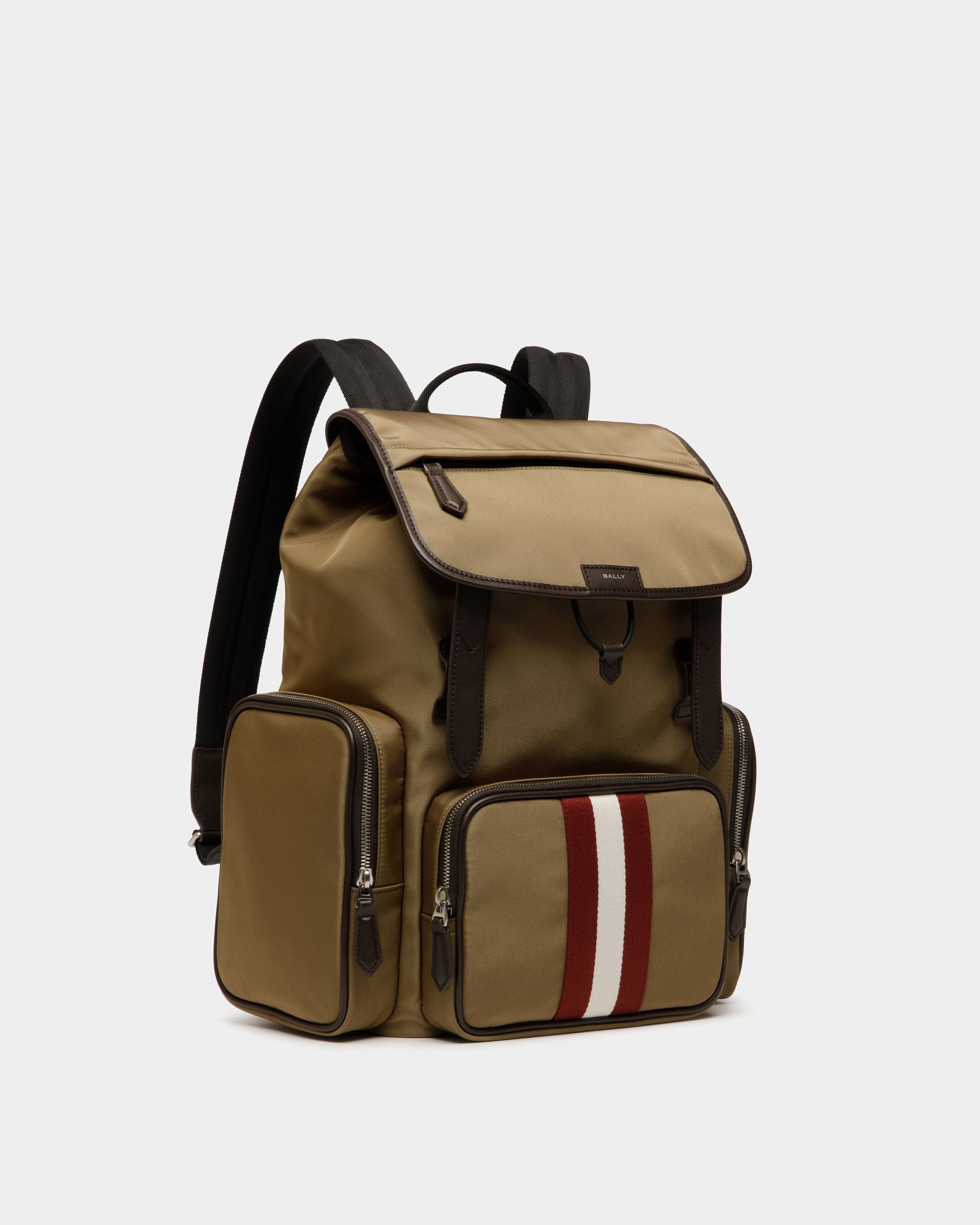 Zaino Code In Nylon Color Cammello - Uomo - Bally - 03