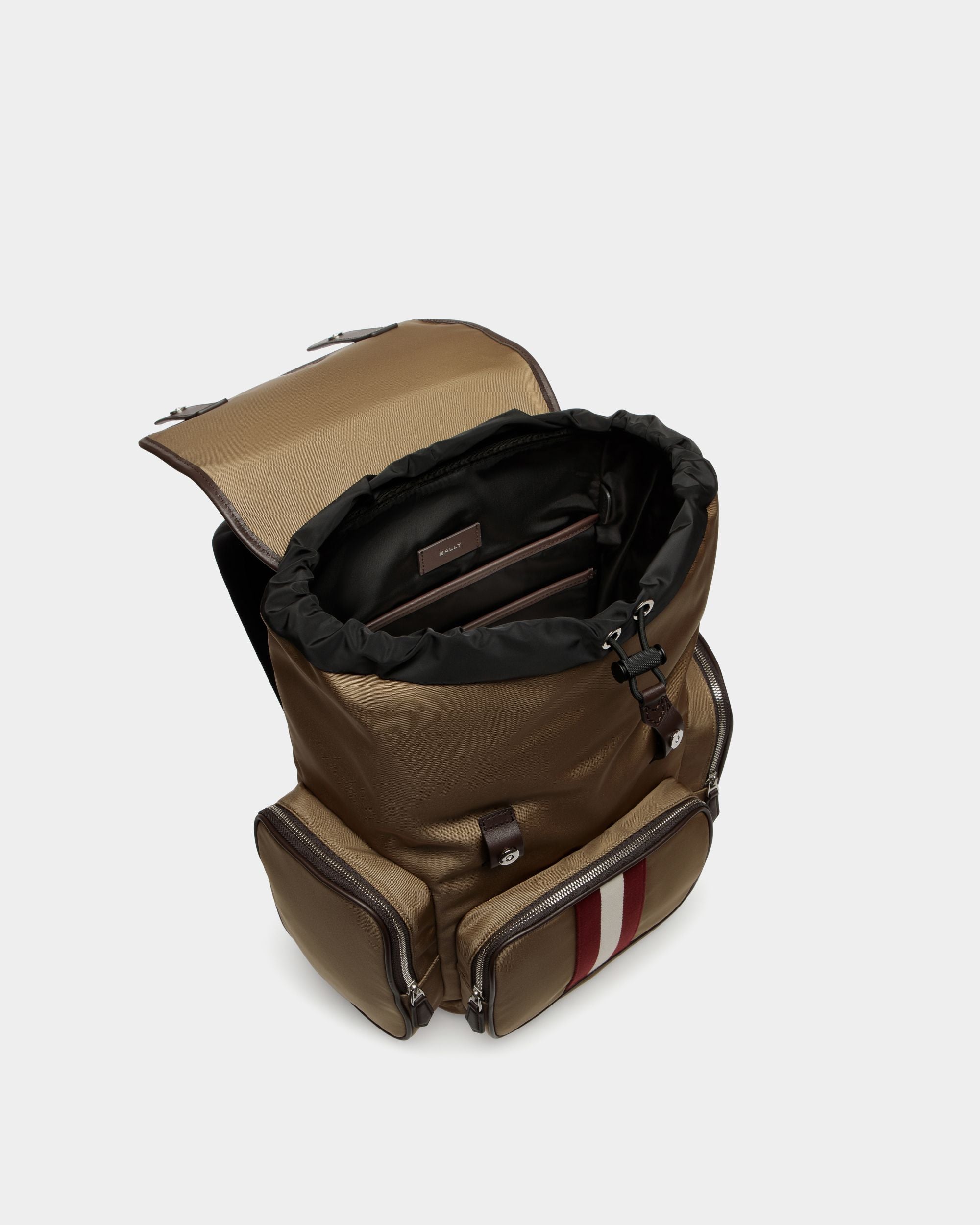 Zaino Code In Nylon Color Cammello - Uomo - Bally - 04