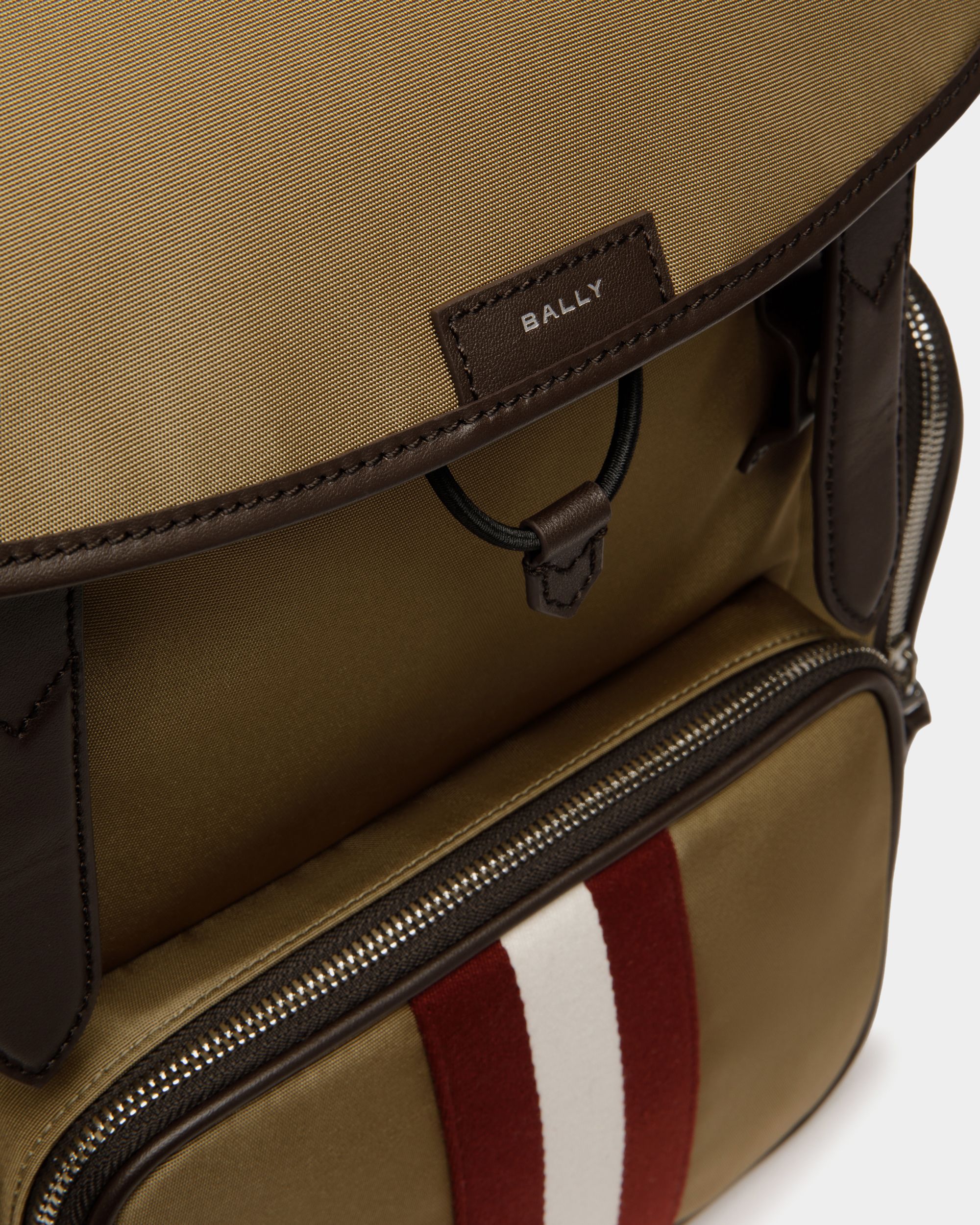 Zaino Code In Nylon Color Cammello - Uomo - Bally - 05