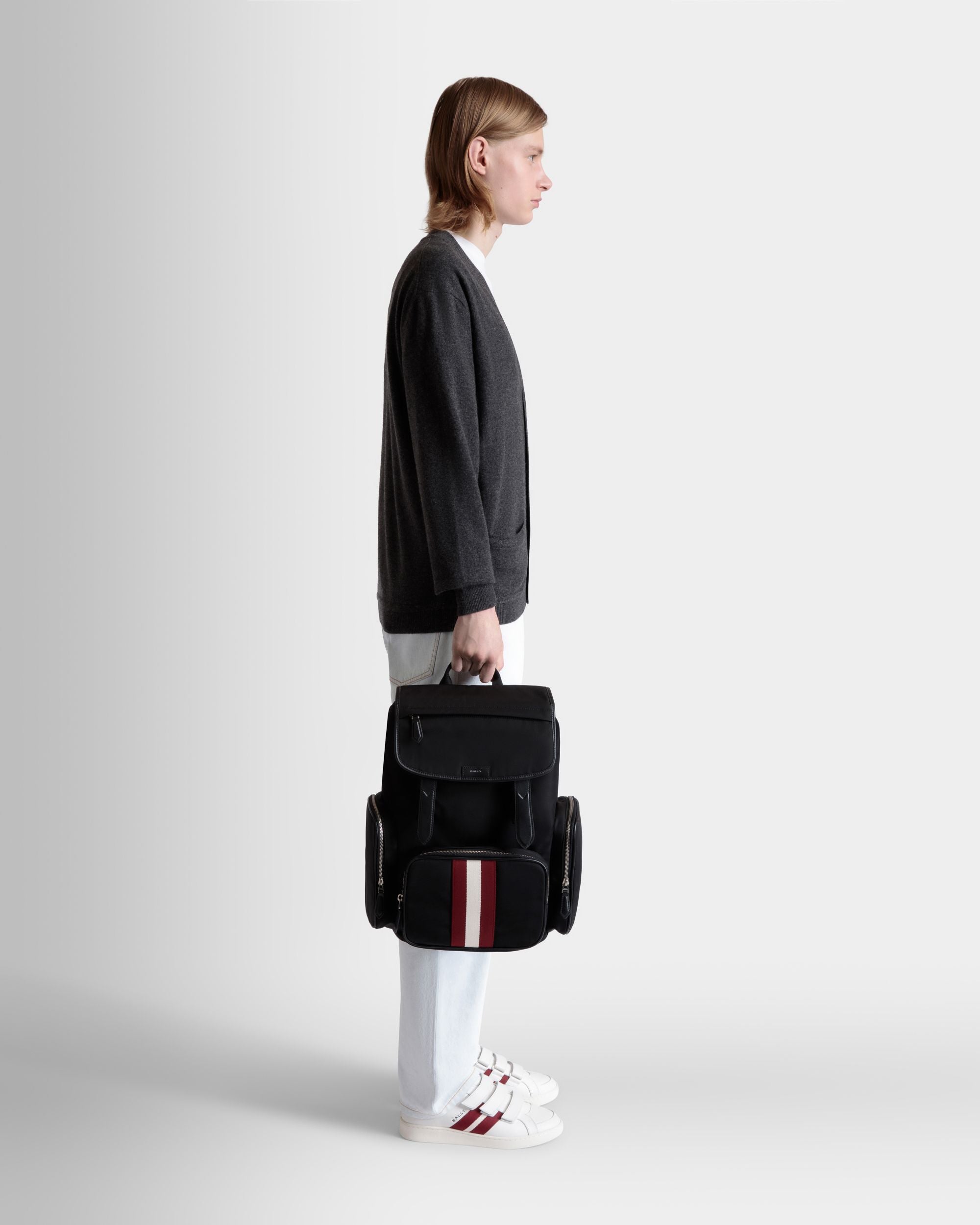 Zaino Code In Nylon Nero - Uomo - Bally - 02