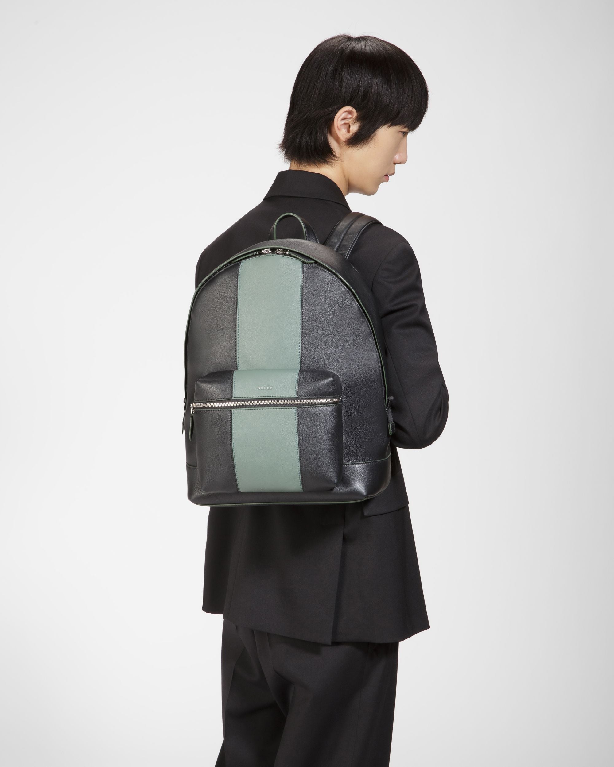 Harper Zaino In Pelle Nera E Verde - Uomo - Bally - 03