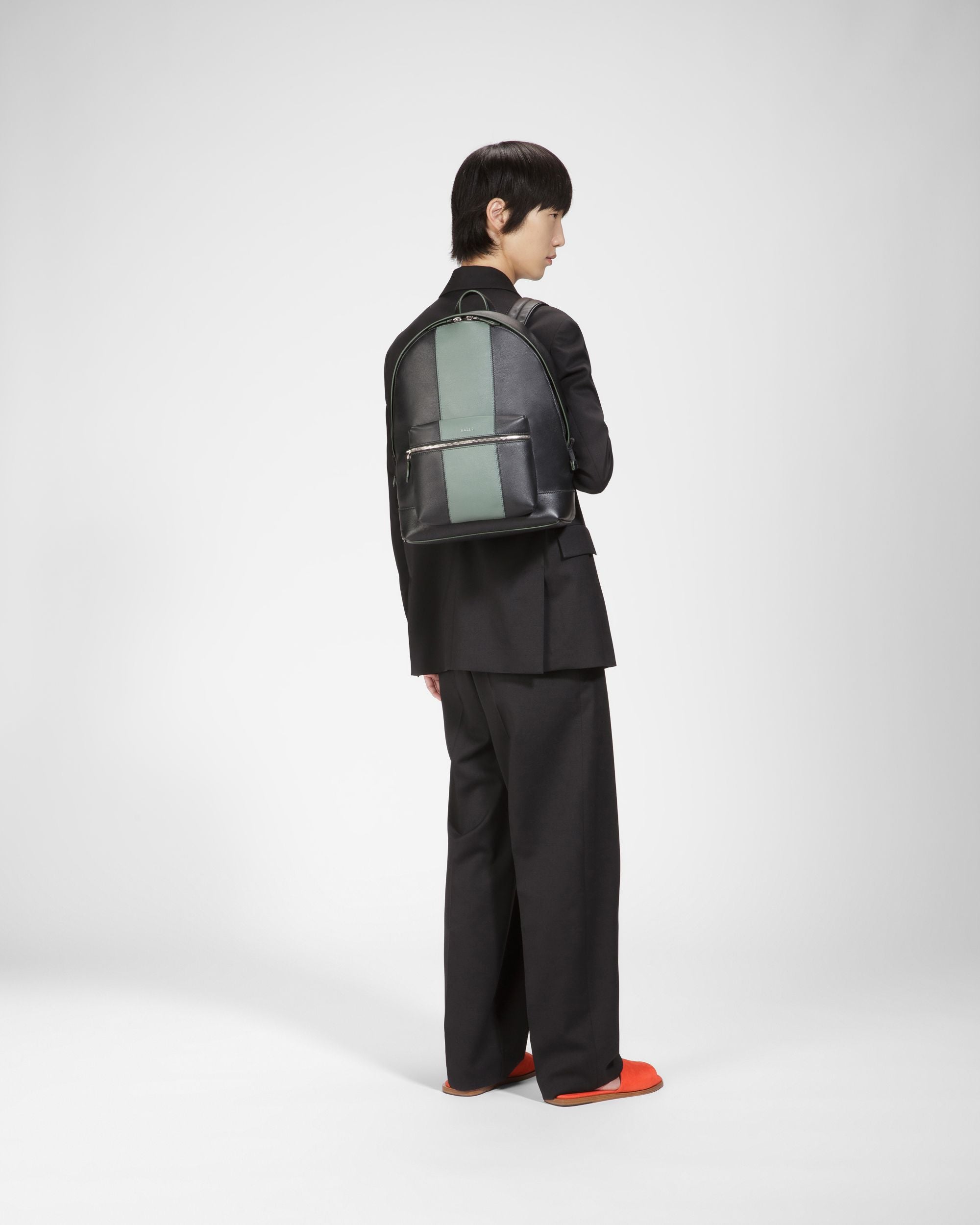 Harper Zaino In Pelle Nera E Verde - Uomo - Bally - 07