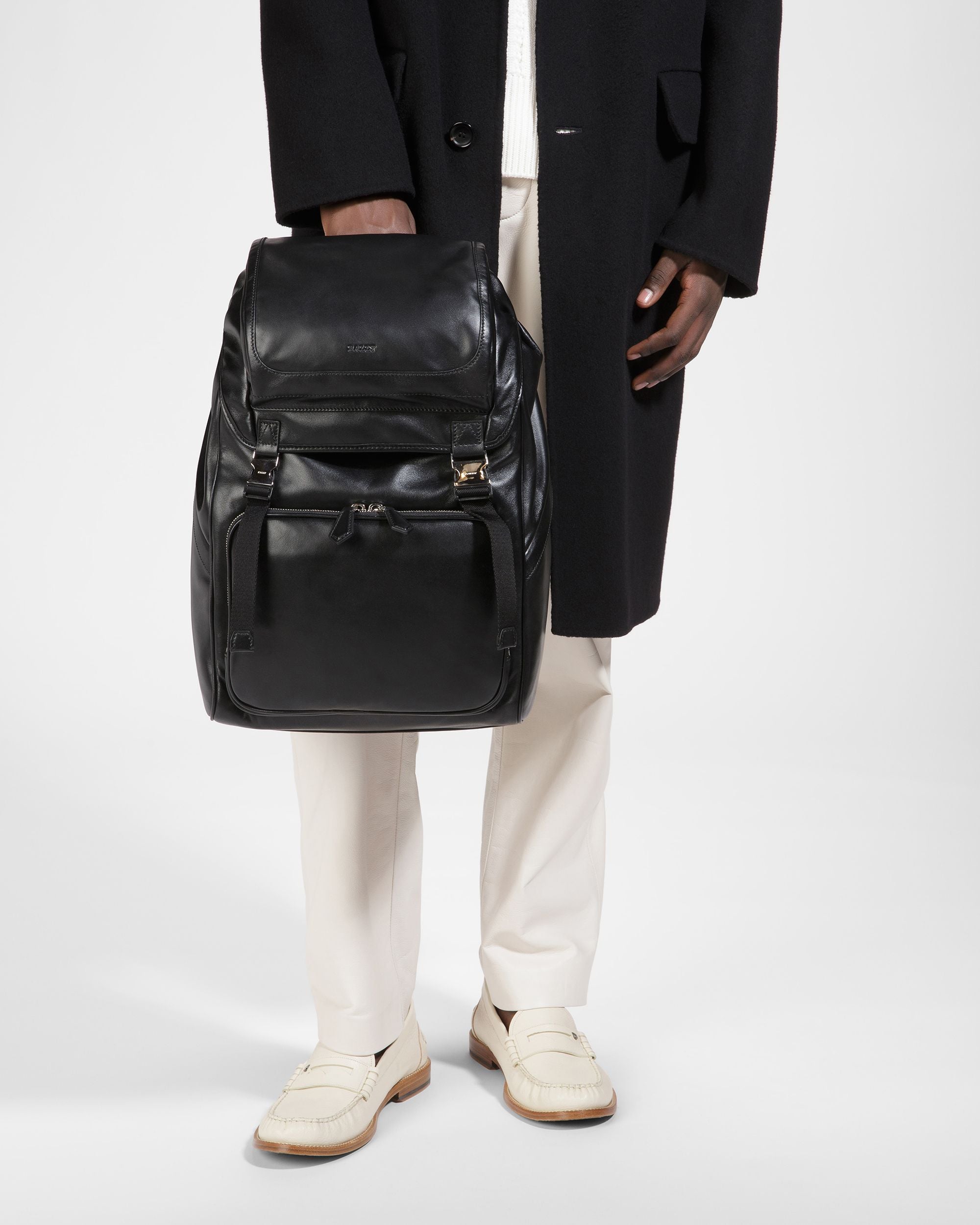 Athor Zaino In Pelle Nera - Uomo - Bally - 02