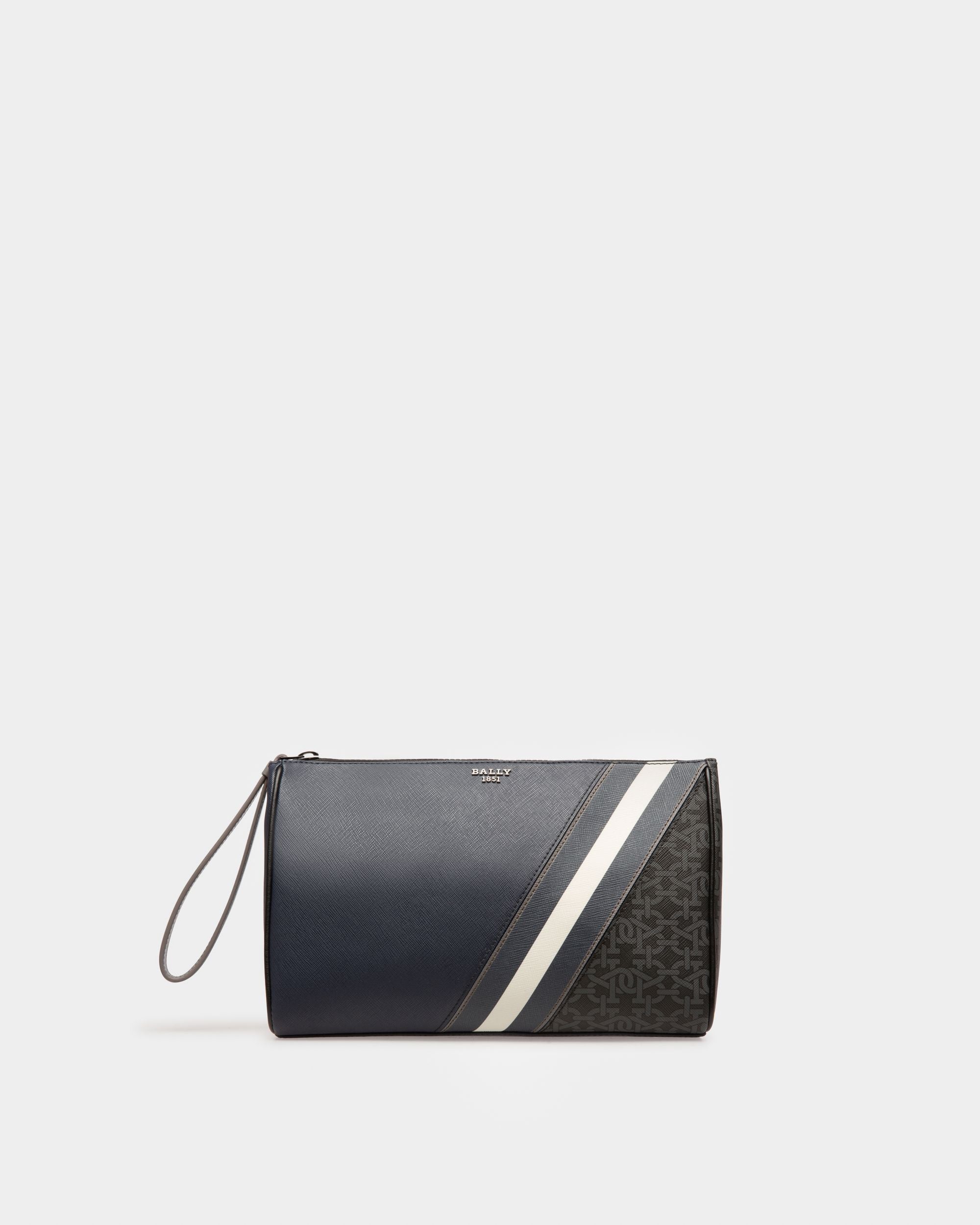 Makid Clutch In Pelle Blu Navy - Uomo - Bally - 01