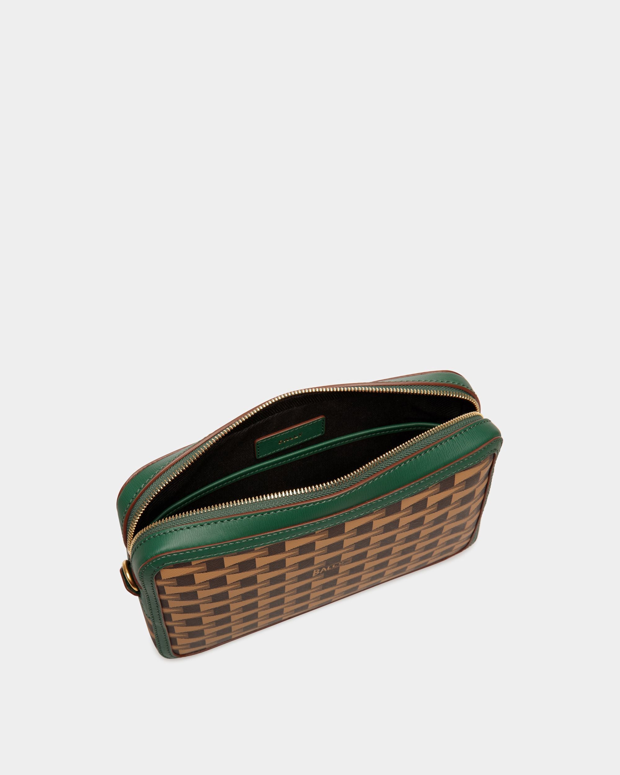 Clutch Pennant In Pelle E Tpu Ocra E Kelly Green - Uomo - Bally - 03
