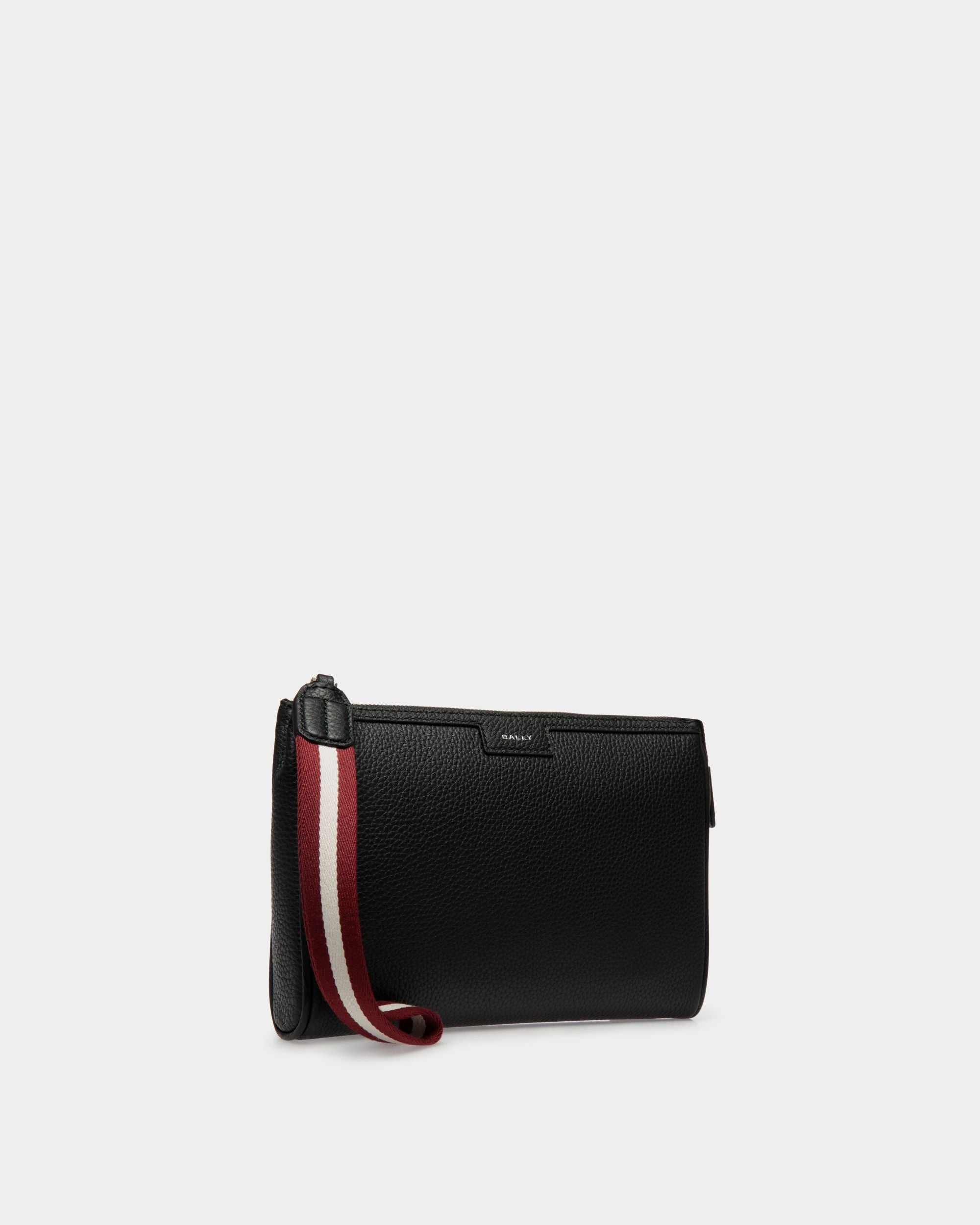 Bustina Code In Pelle Zigrinata Nera - Uomo - Bally - 04
