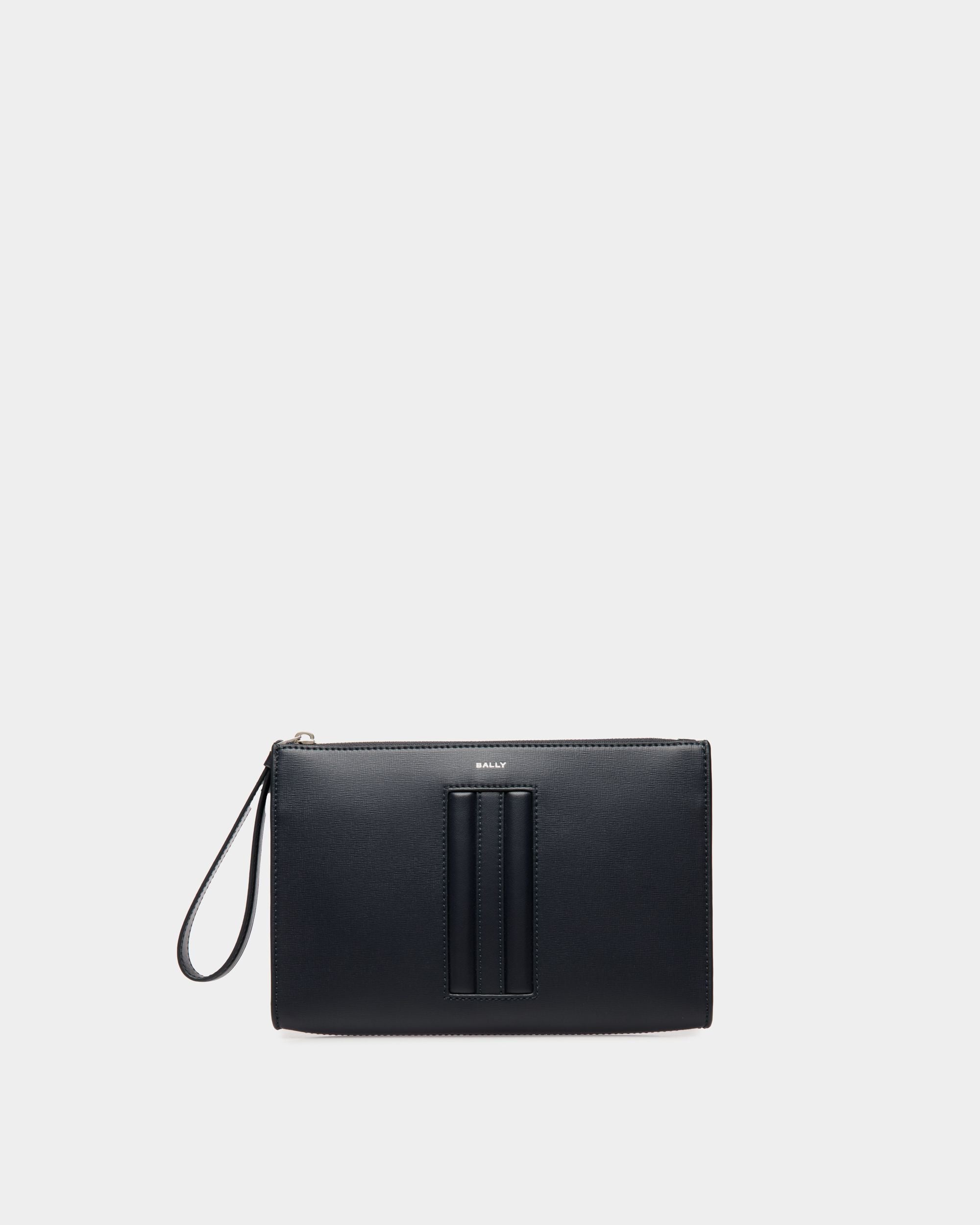 Pochette Mythos In Pelle Riciclata Navy Blue - Uomo - Bally - 01
