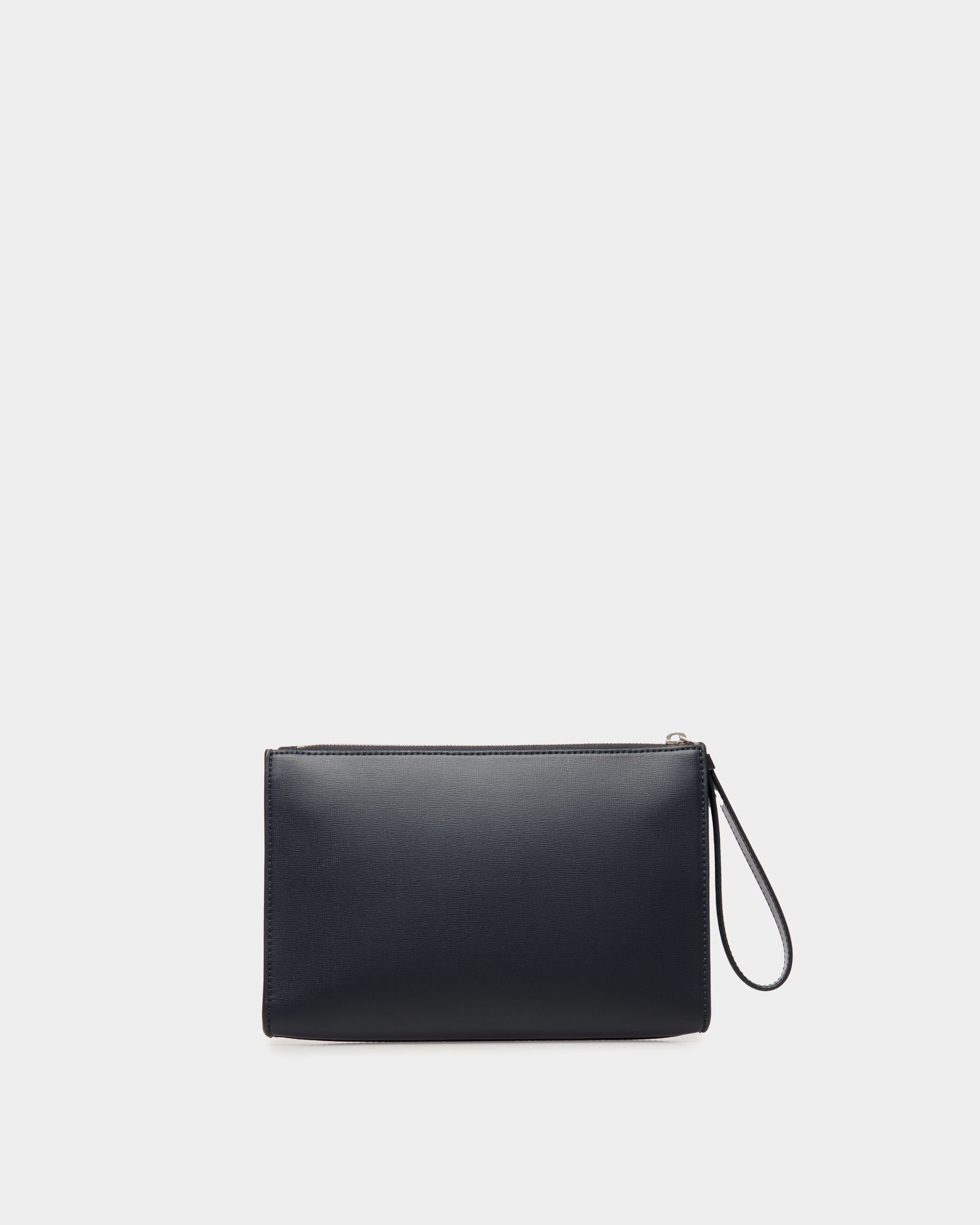 Pochette Mythos In Pelle Riciclata Navy Blue - Uomo - Bally - 02