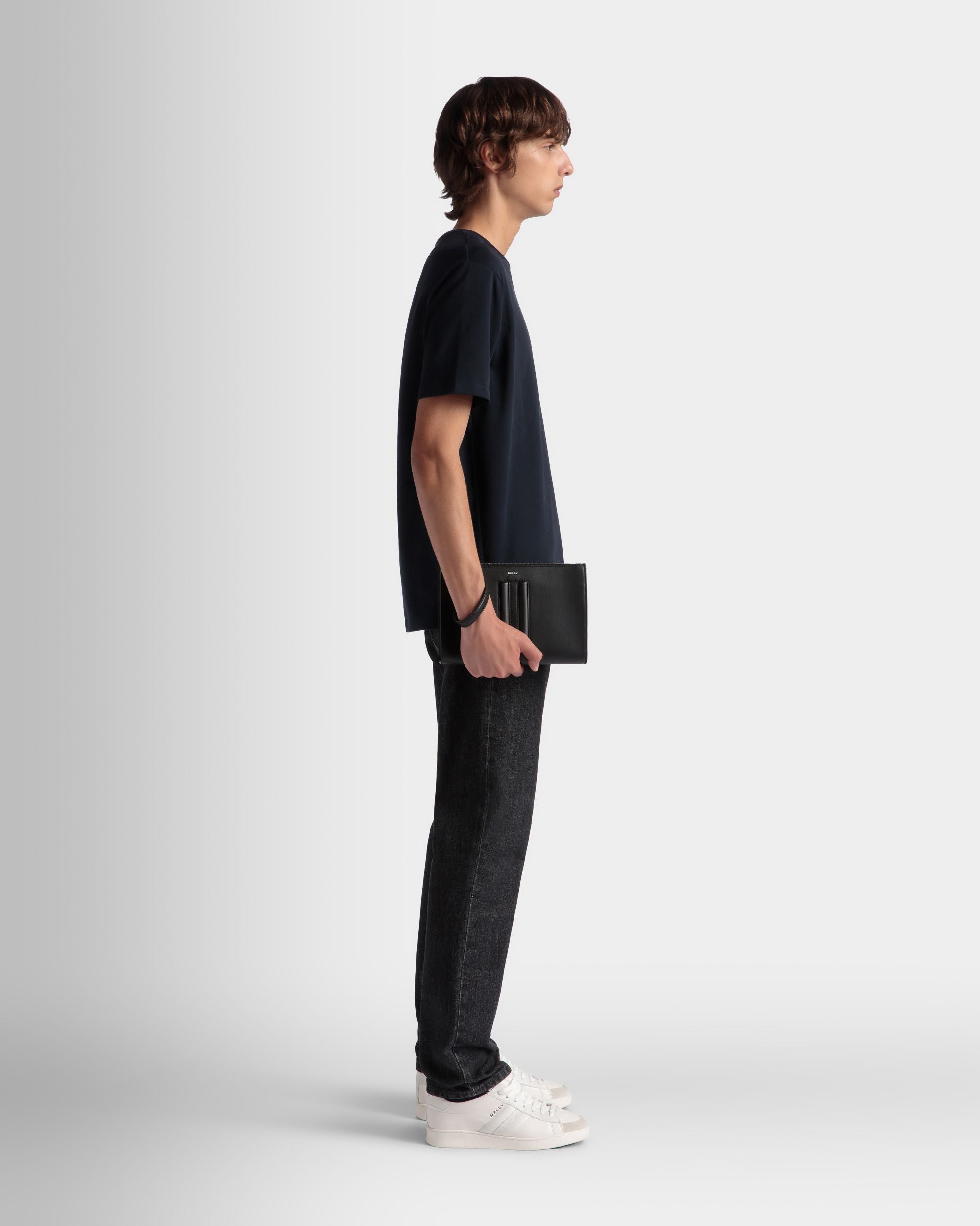 Bustina Mythos In Pelle Riciclata Nera - Uomo - Bally - 02