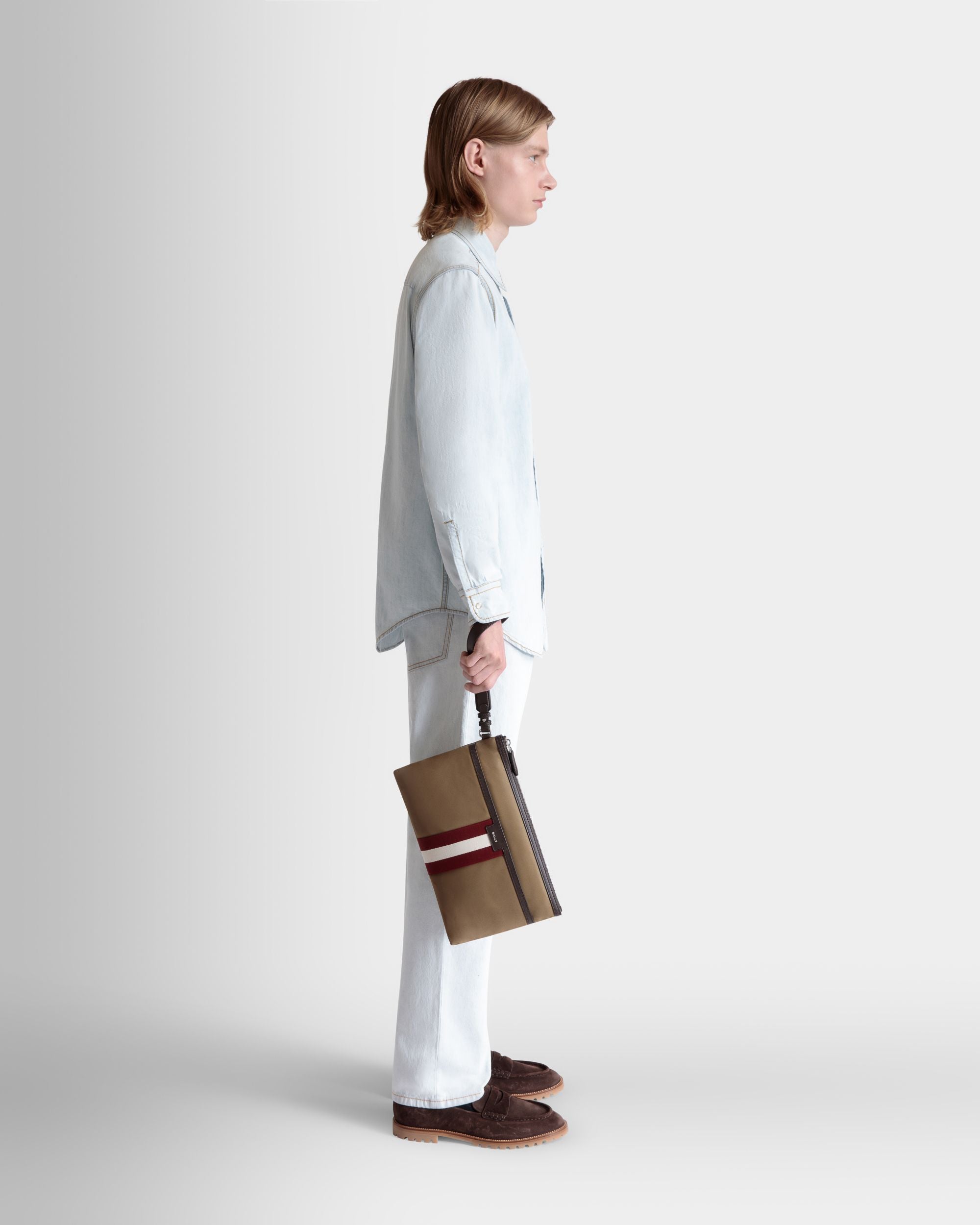 Bustina Code In Nylon Color Cammello - Uomo - Bally - 02