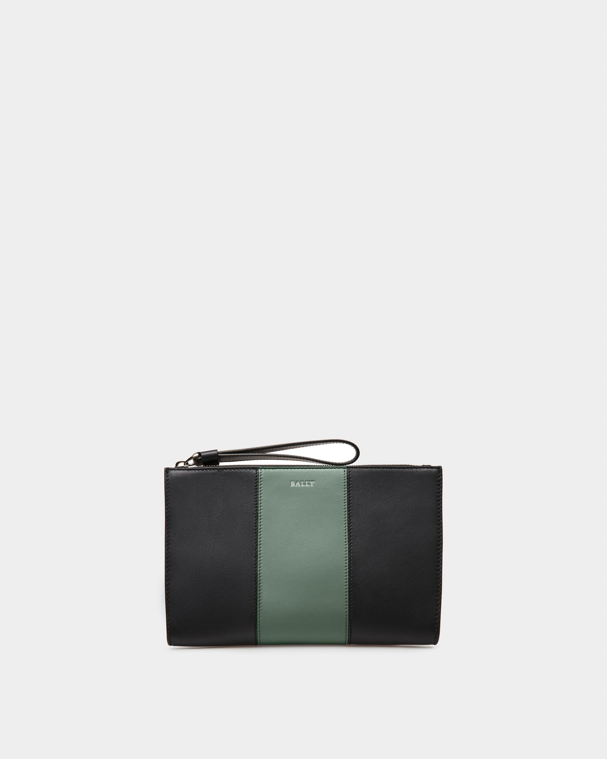 Haig Clutch In Pelle Nera E Verde - Uomo - Bally - 01