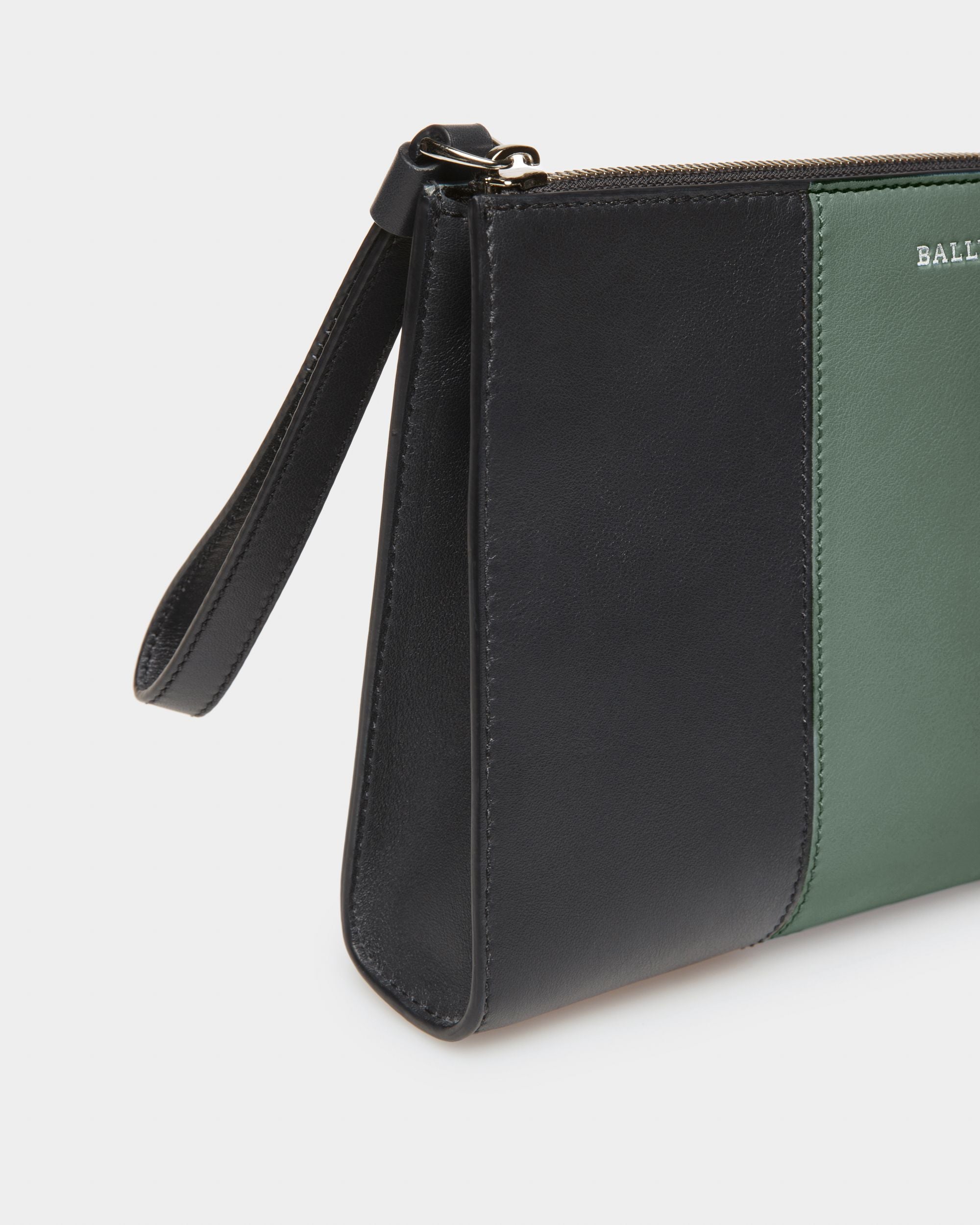 Haig Clutch In Pelle Nera E Verde - Uomo - Bally - 05