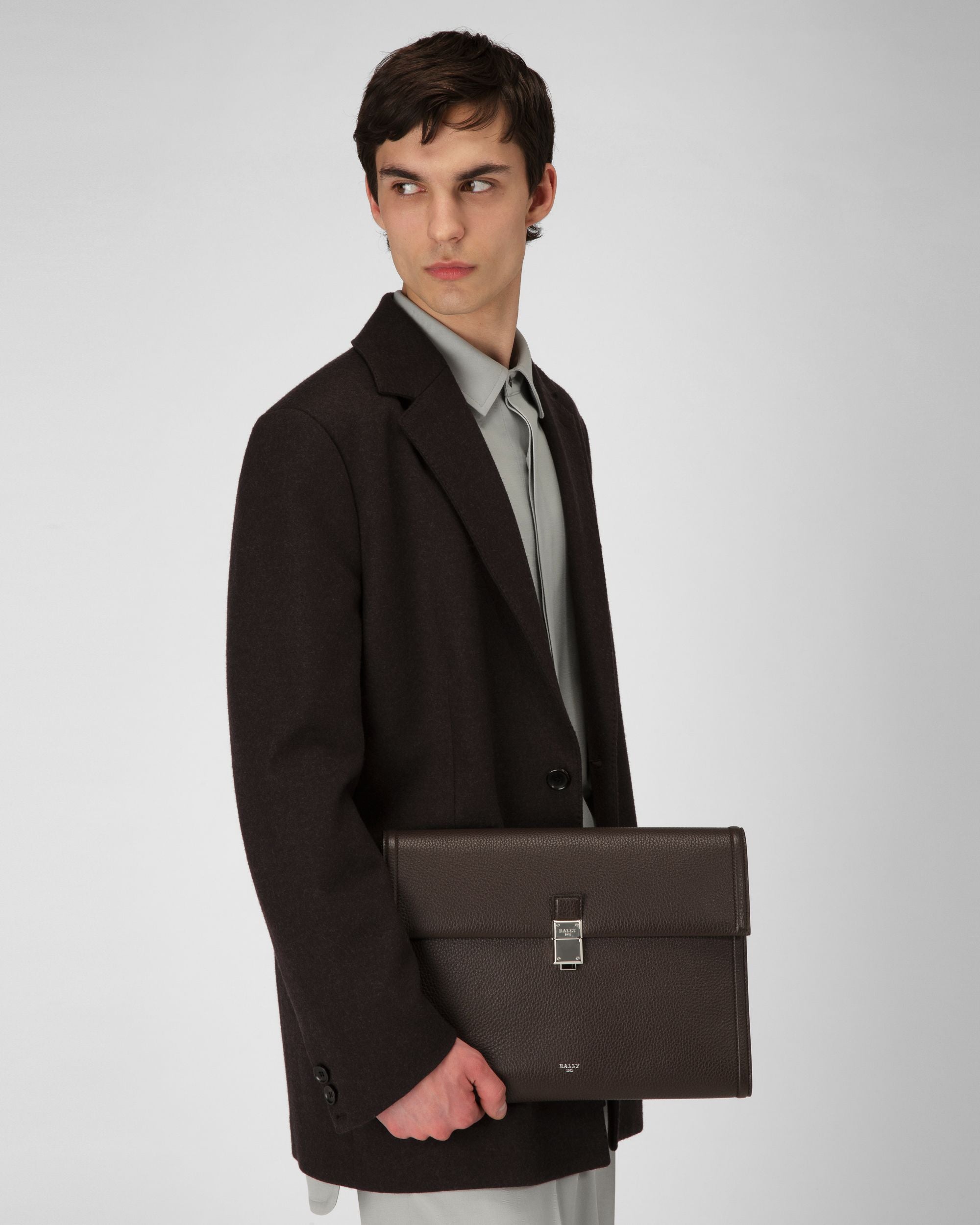 Soryan Portadocumenti In Pelle Marrone Scuro - Uomo - Bally - 02