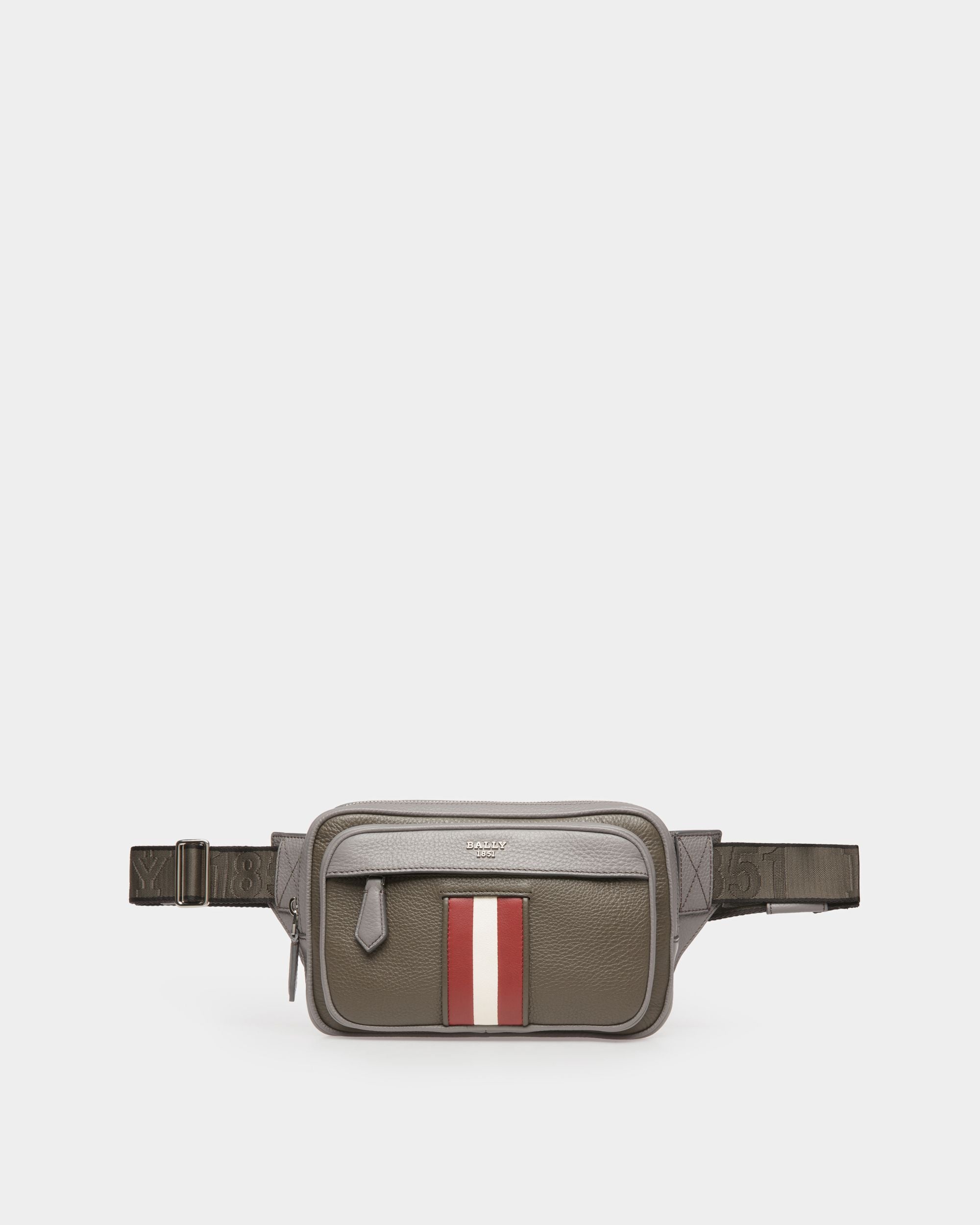 Hilbert Marsupio In Pelle Verde Militare - Uomo - Bally - 01