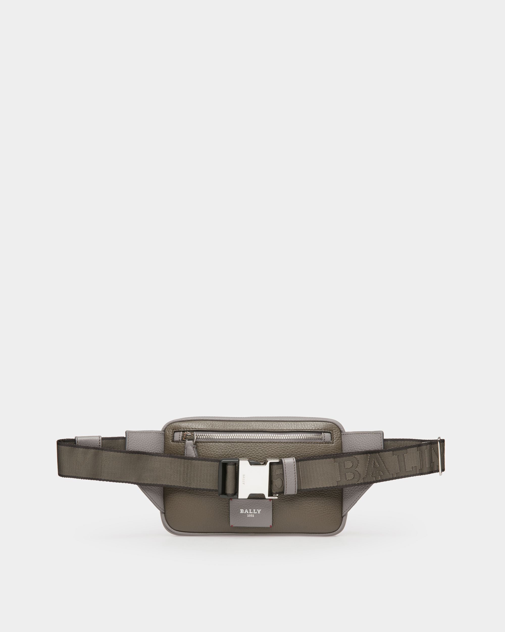 Hilbert Marsupio In Pelle Verde Militare - Uomo - Bally - 04