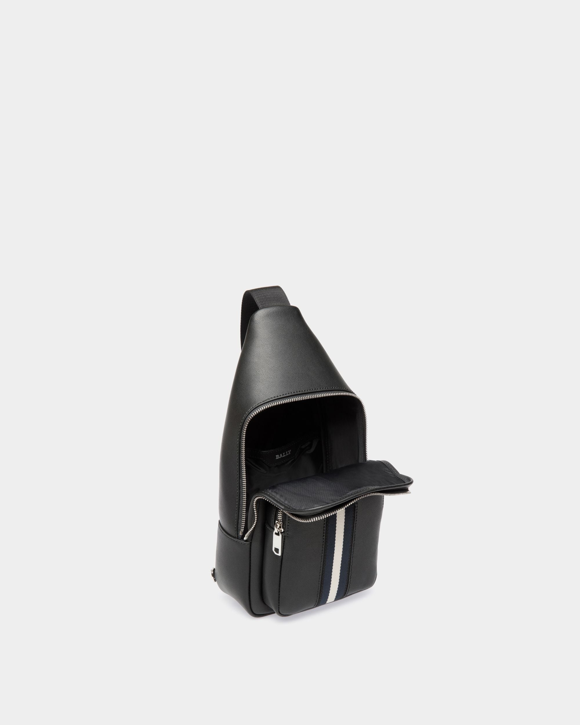 Shoulder Bag In Black Leather - Uomo - Bally - 04