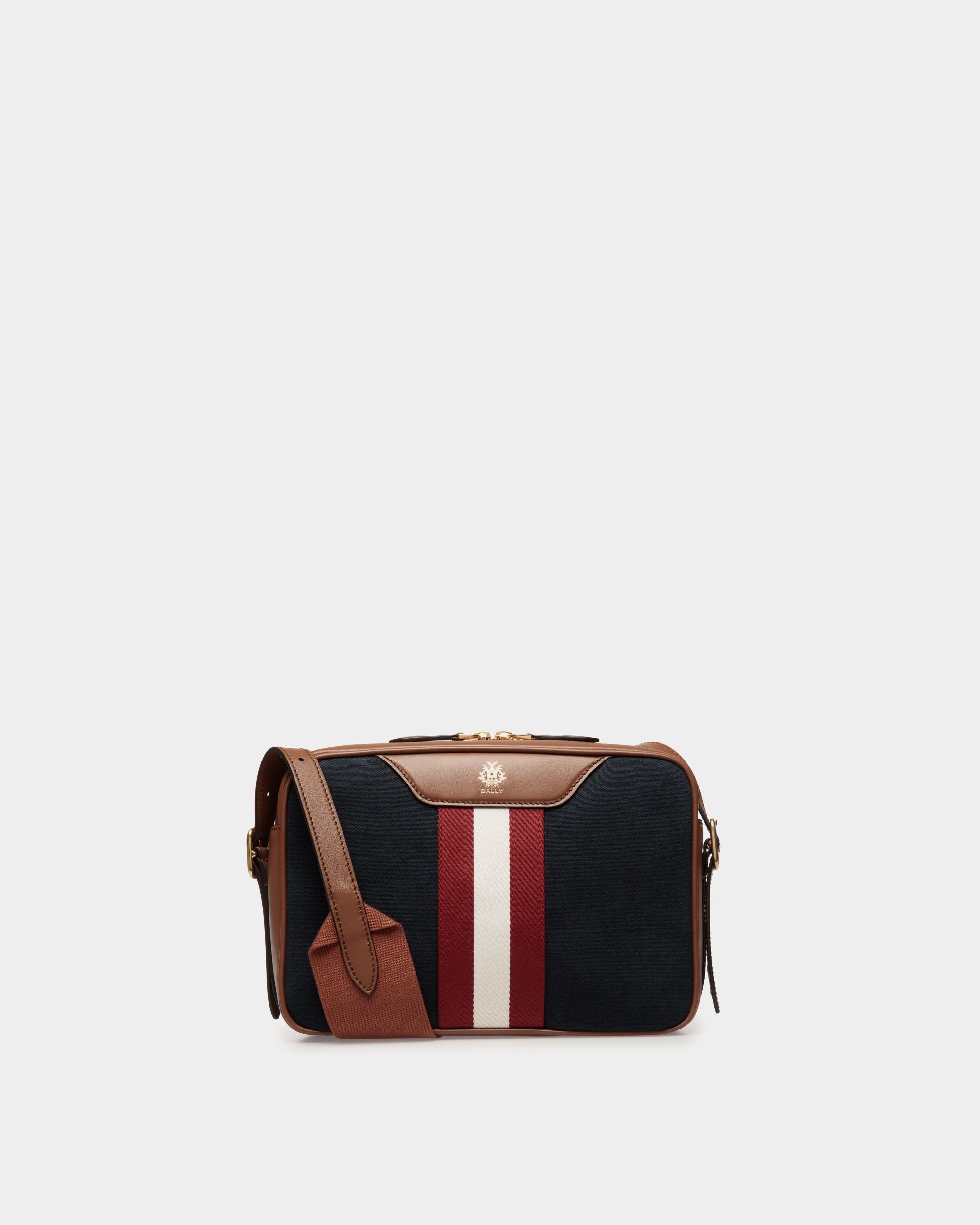 Borsa A Tracolla Beckett In Tela Di Cotone Navy Blue - Uomo - Bally - 01