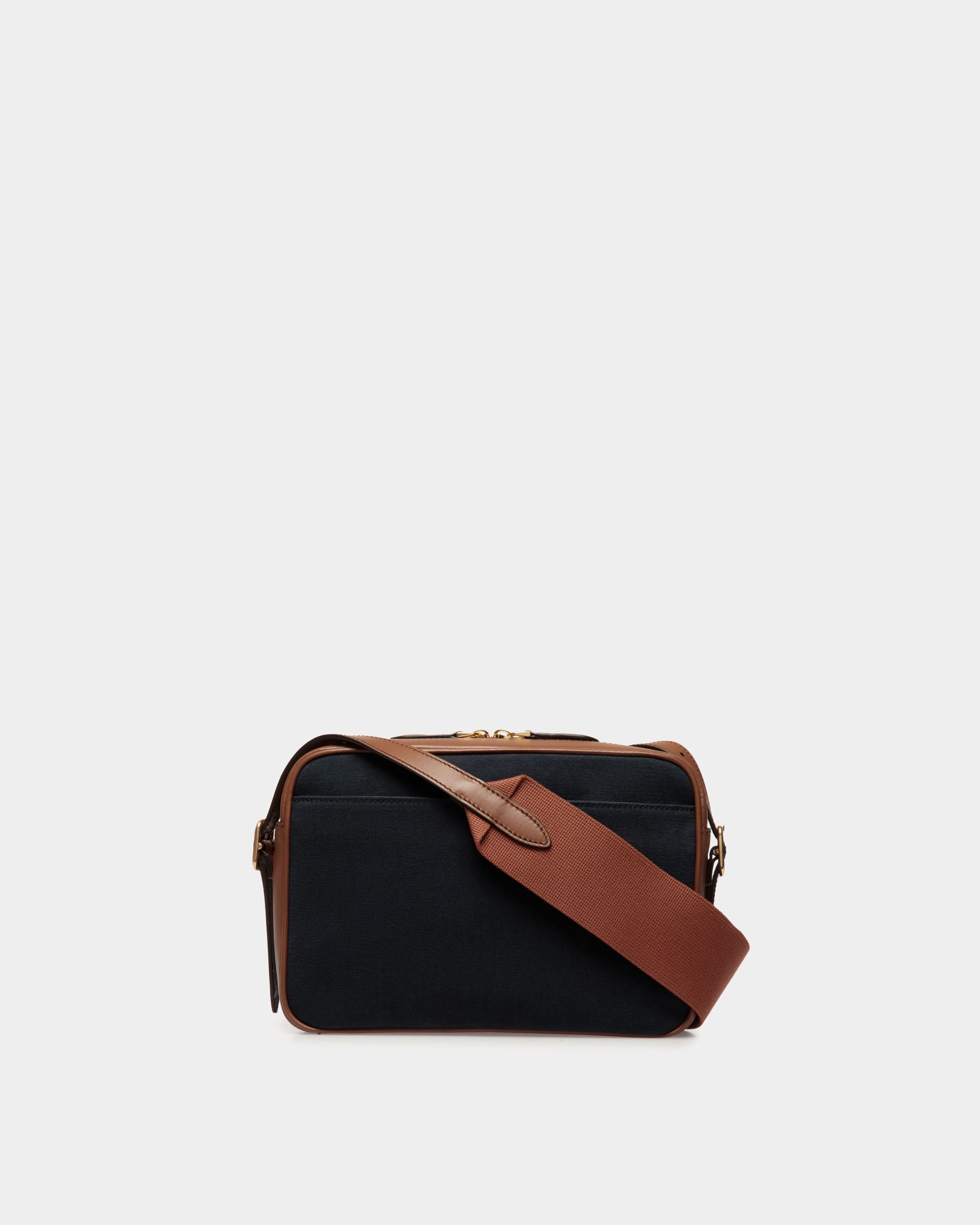 Borsa A Tracolla Beckett In Tela Di Cotone Navy Blue - Uomo - Bally - 03