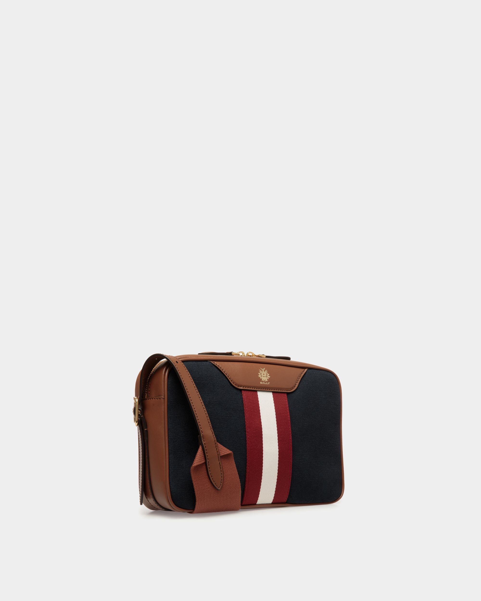 Borsa A Tracolla Beckett In Tela Di Cotone Navy Blue - Uomo - Bally - 04