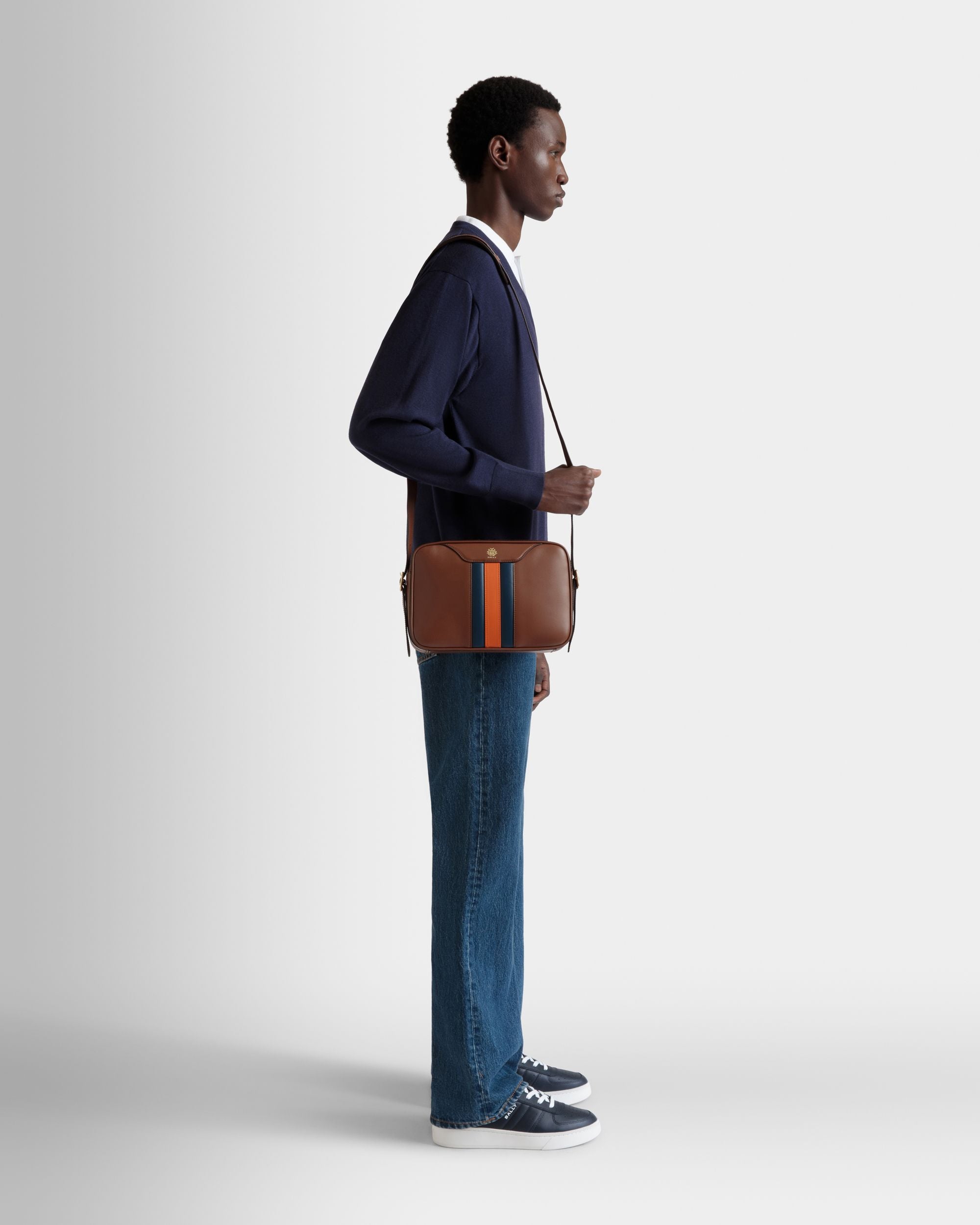 Borsa A Tracolla Beckett In Pelle Marrone - Uomo - Bally - 02