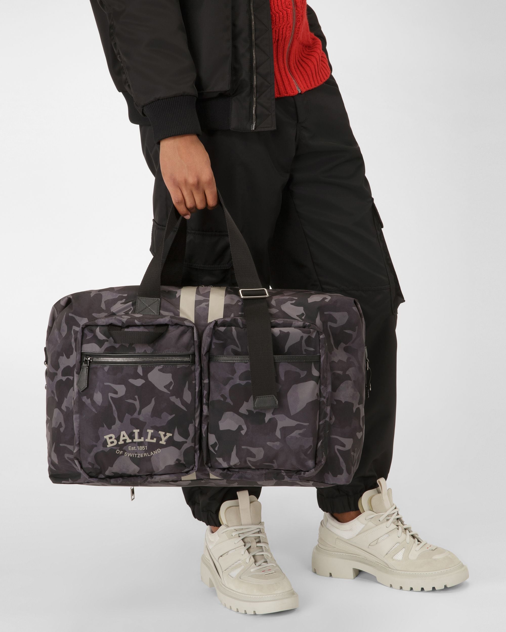 Fesder Borsa Weekender In Nylon Nera - Uomo - Bally - 02
