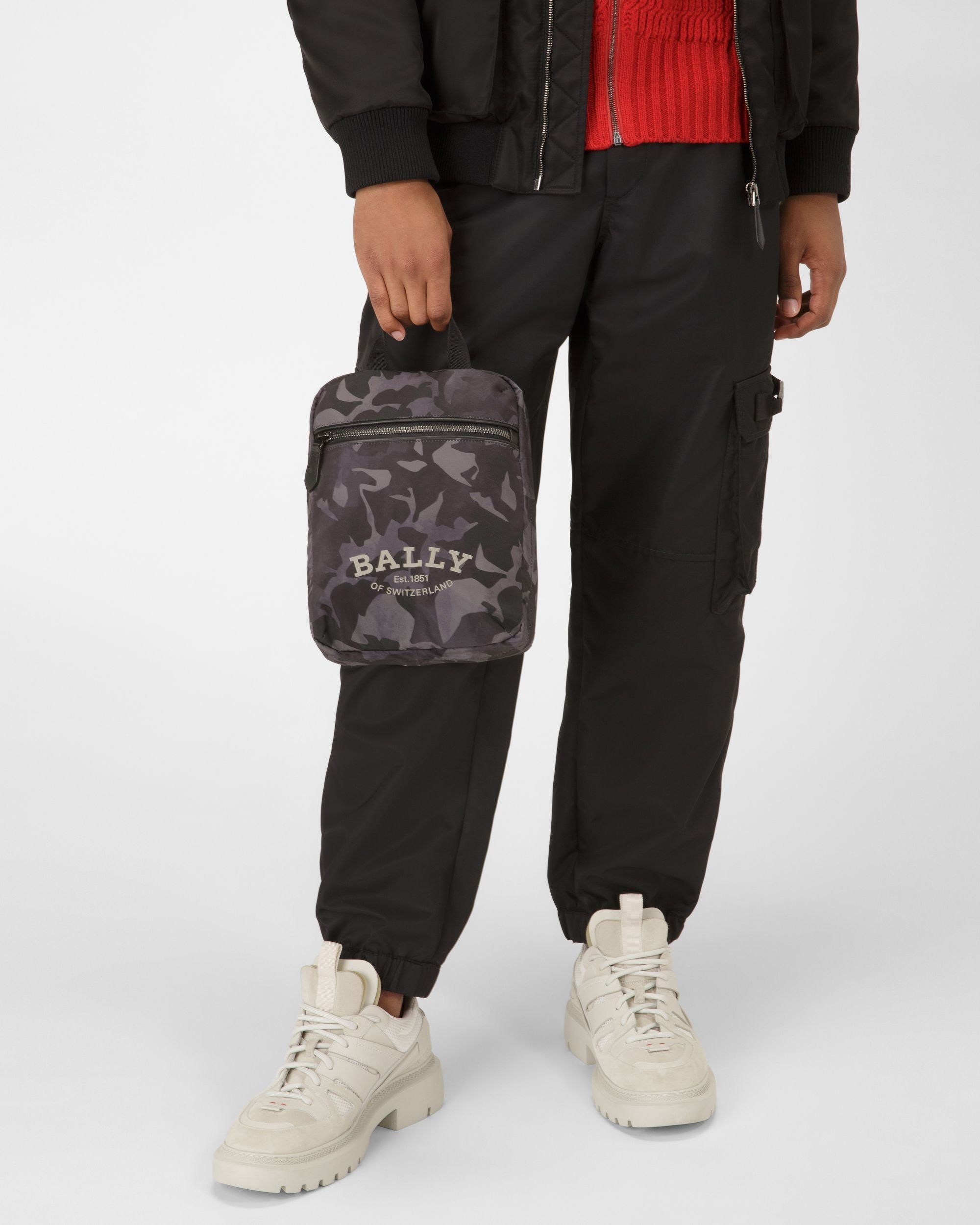 Fesder Borsa Weekender In Nylon Nera - Uomo - Bally - 06