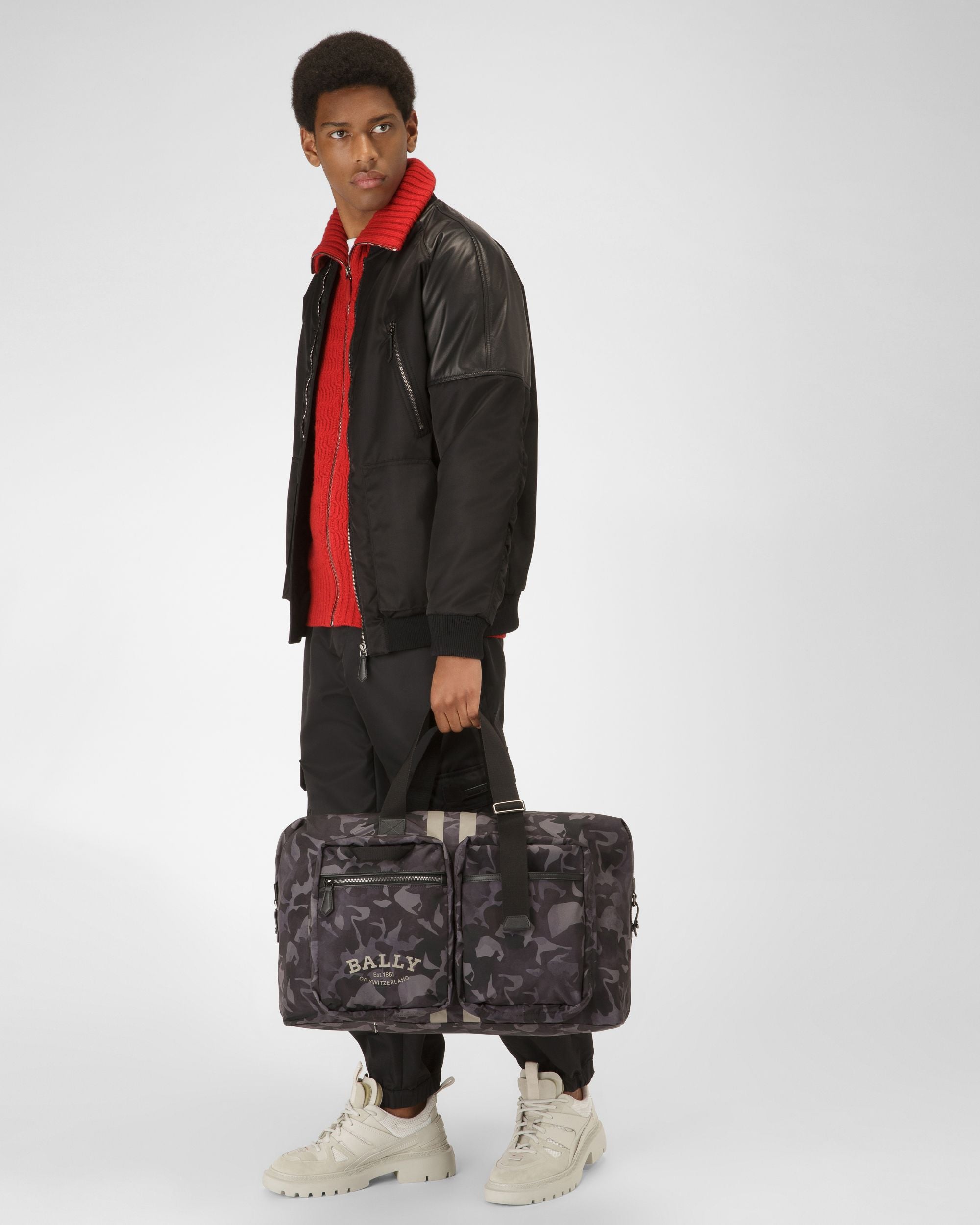 Fesder Borsa Weekender In Nylon Nera - Uomo - Bally - 07