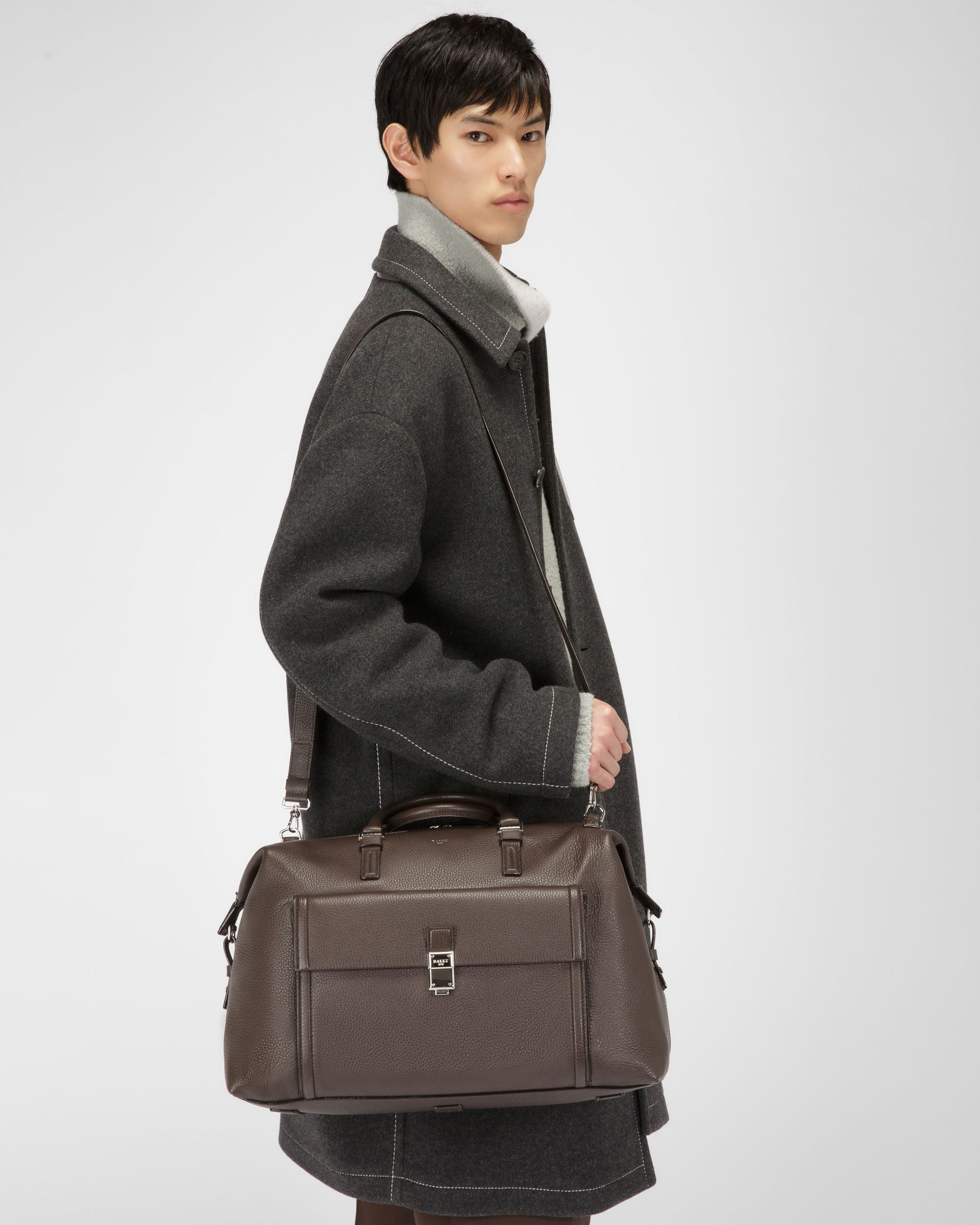 Sandri Borsone In Pelle Marrone Scuro - Uomo - Bally - 02
