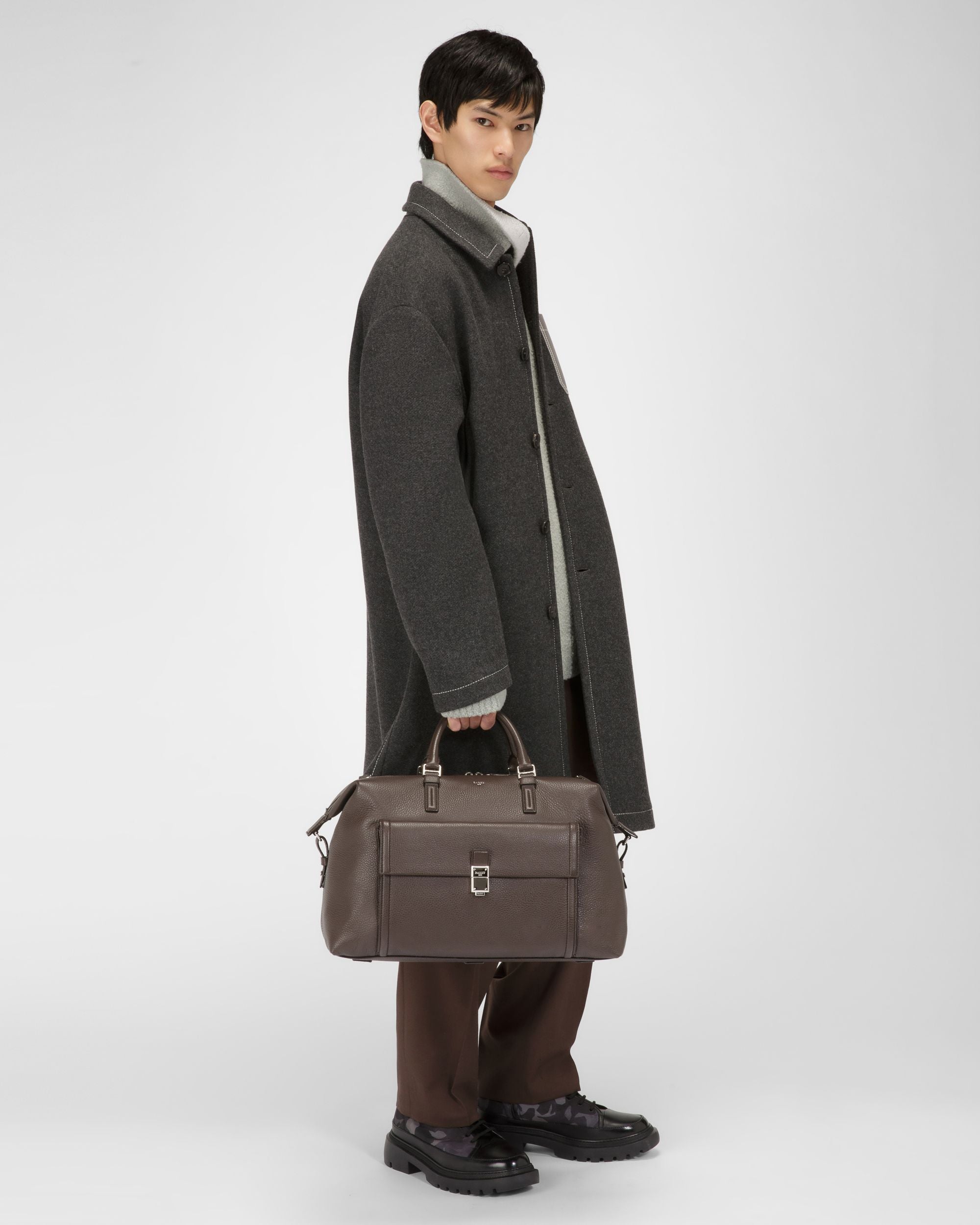 Sandri Borsone In Pelle Marrone Scuro - Uomo - Bally - 06
