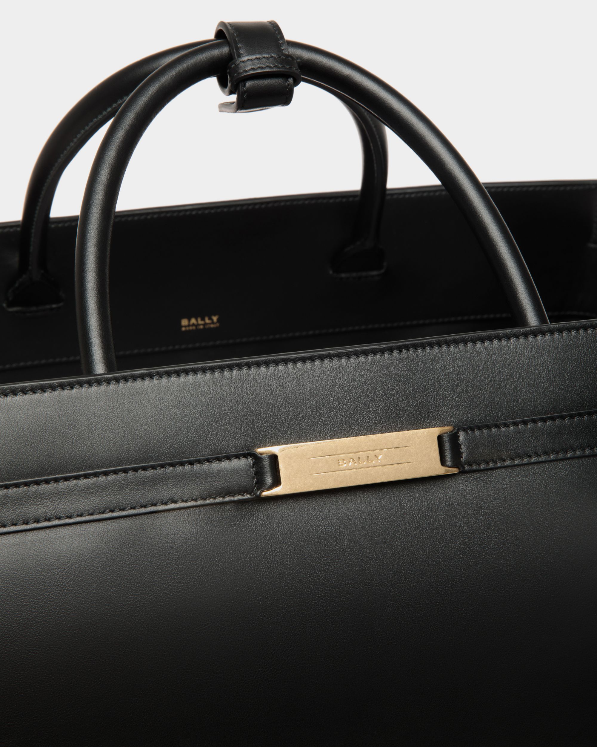 Borsa Weekender Deco In Pelle Nera - Uomo - Bally - 06