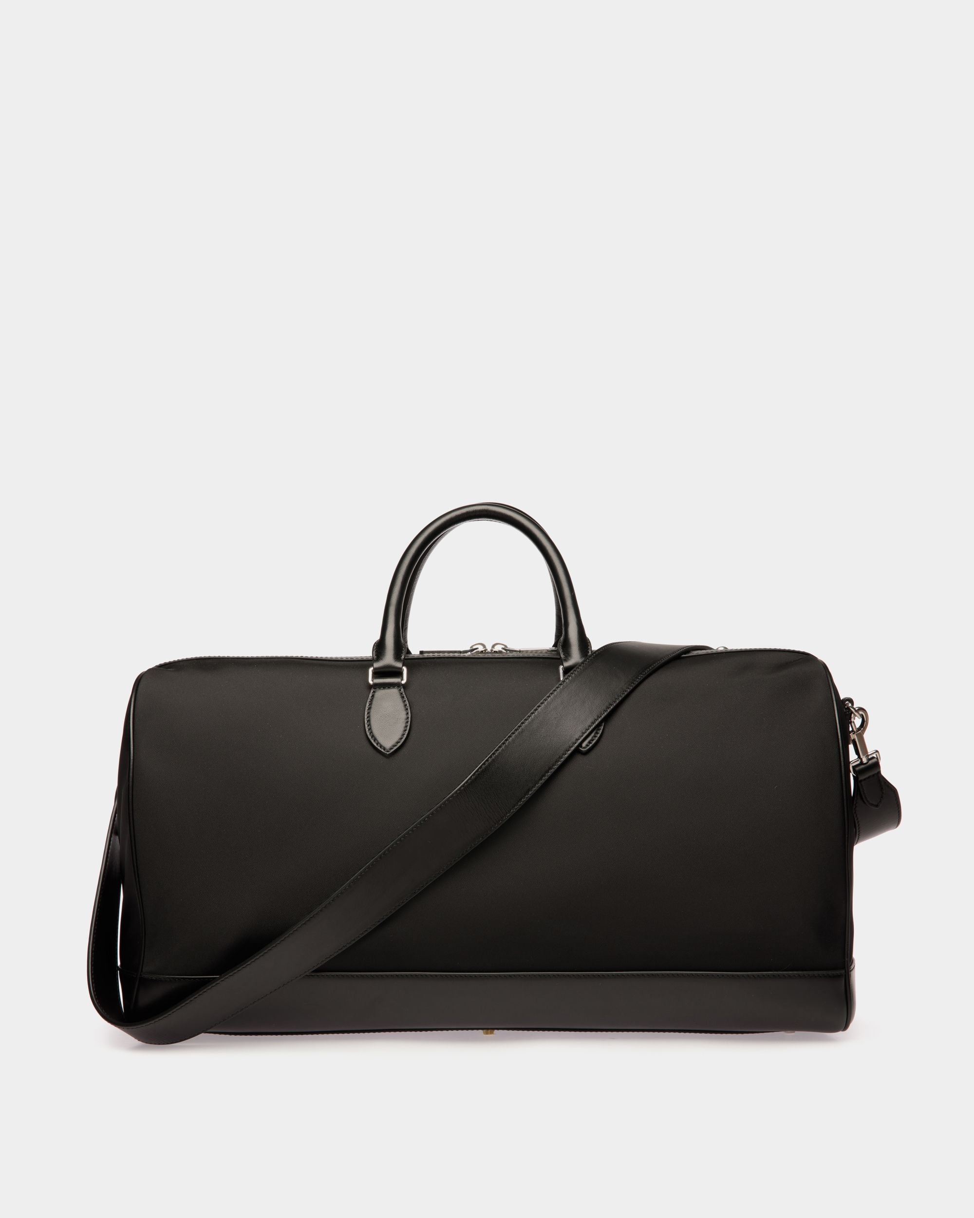 Borsa Weekender Bar In Nylon E Pelle Neri - Uomo - Bally - 02