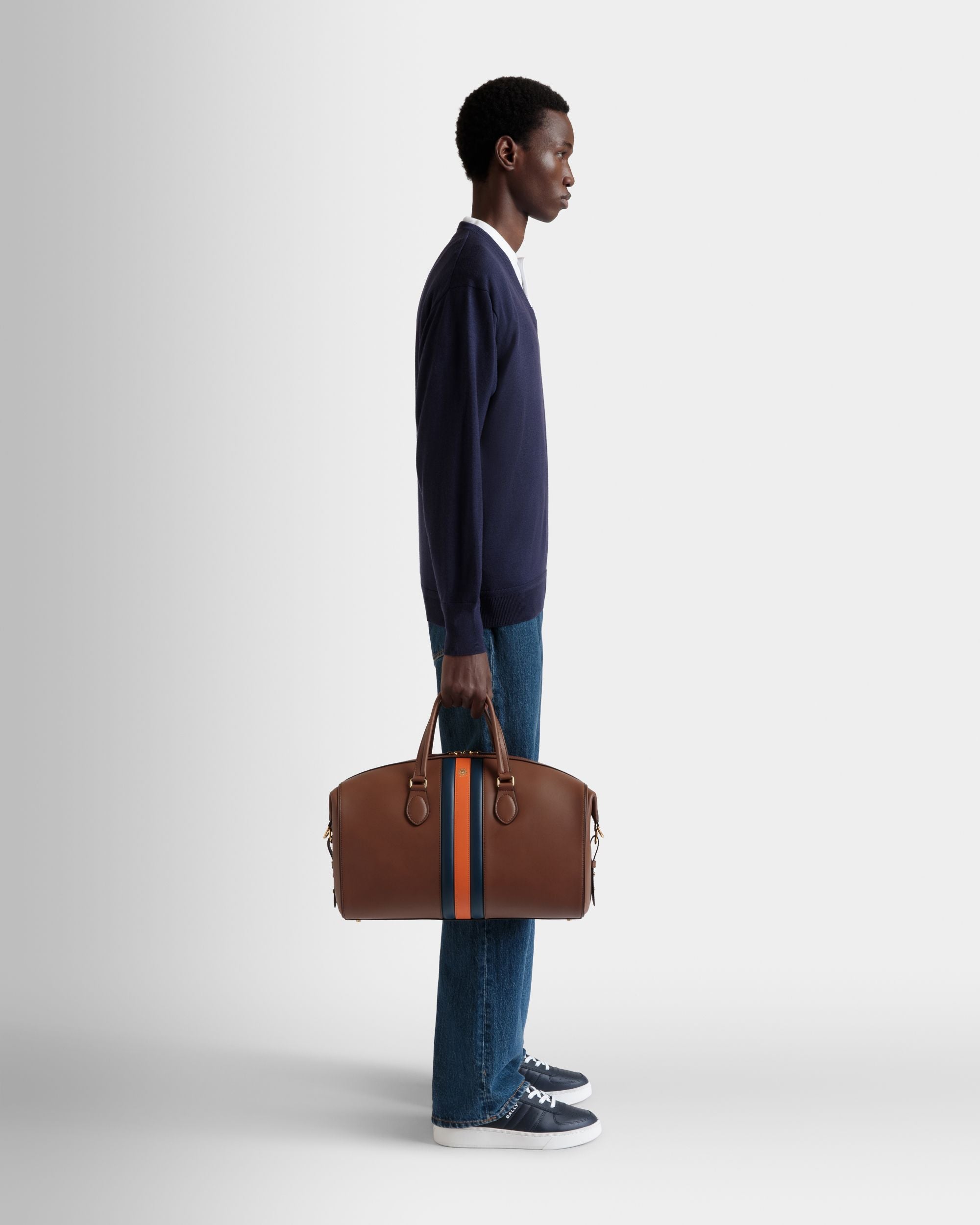 Borsa Weekender Beckett In Pelle Marrone - Uomo - Bally - 02