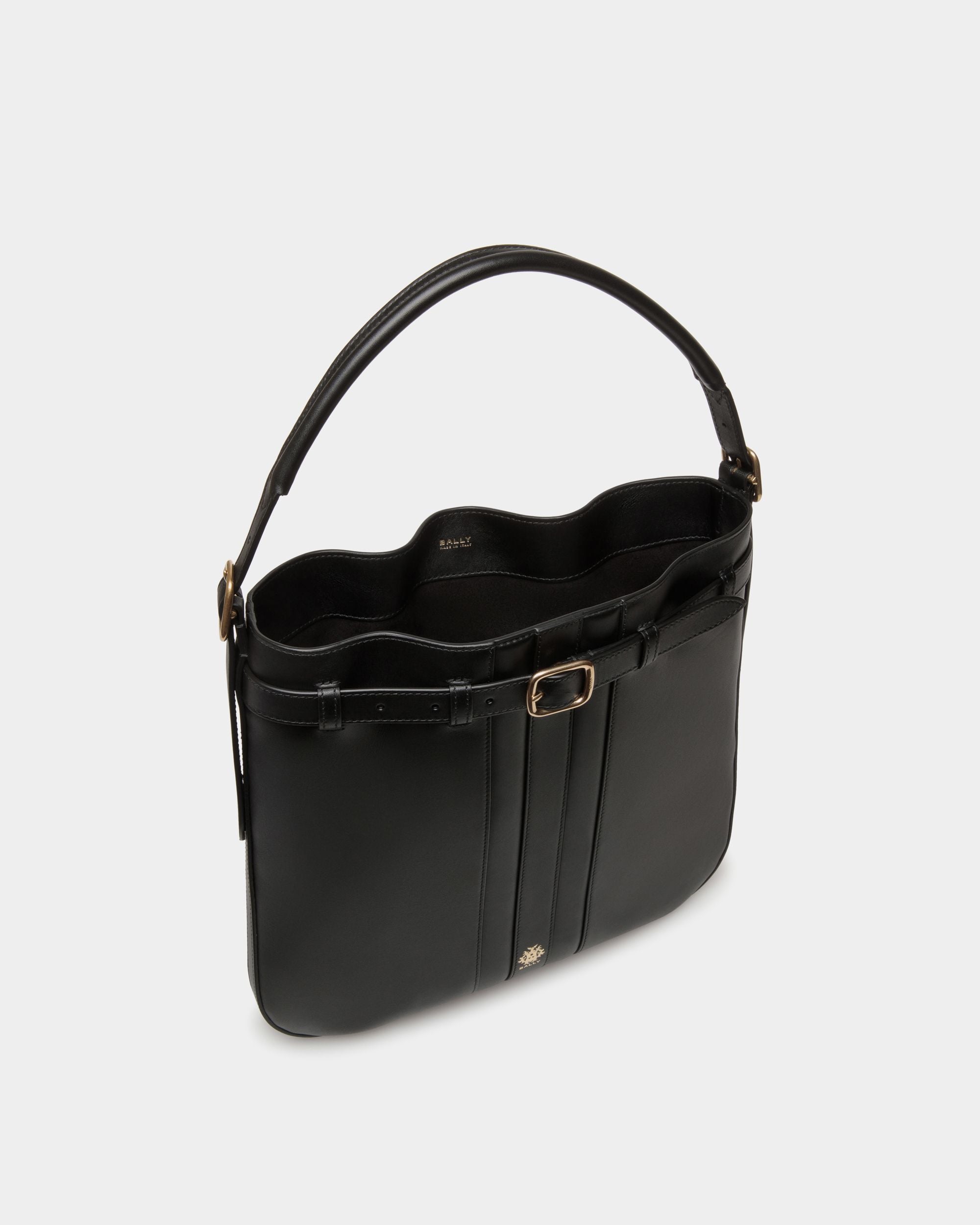 Beckett Crossbody Bag In Black Leather - Uomo - Bally - 05