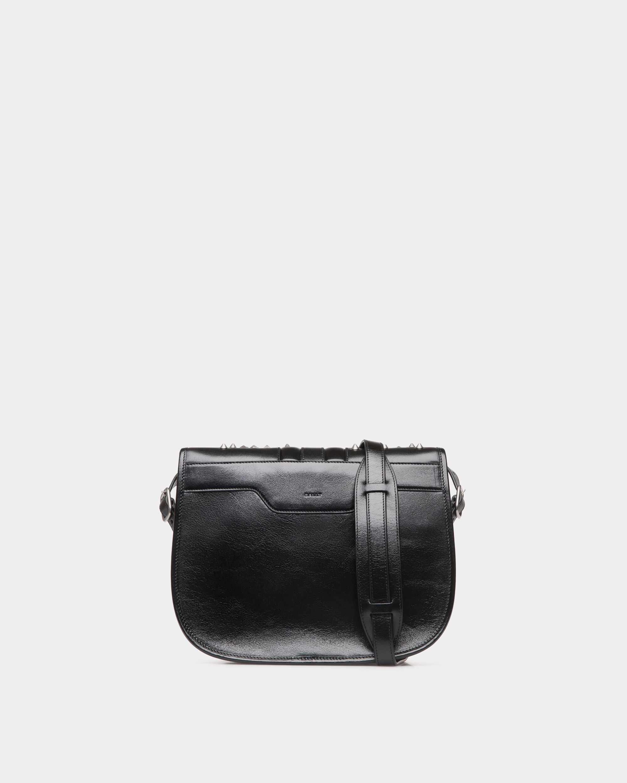 Borsa A Tracolla Beckett In Pelle Nera Con Borchie - Uomo - Bally - 03
