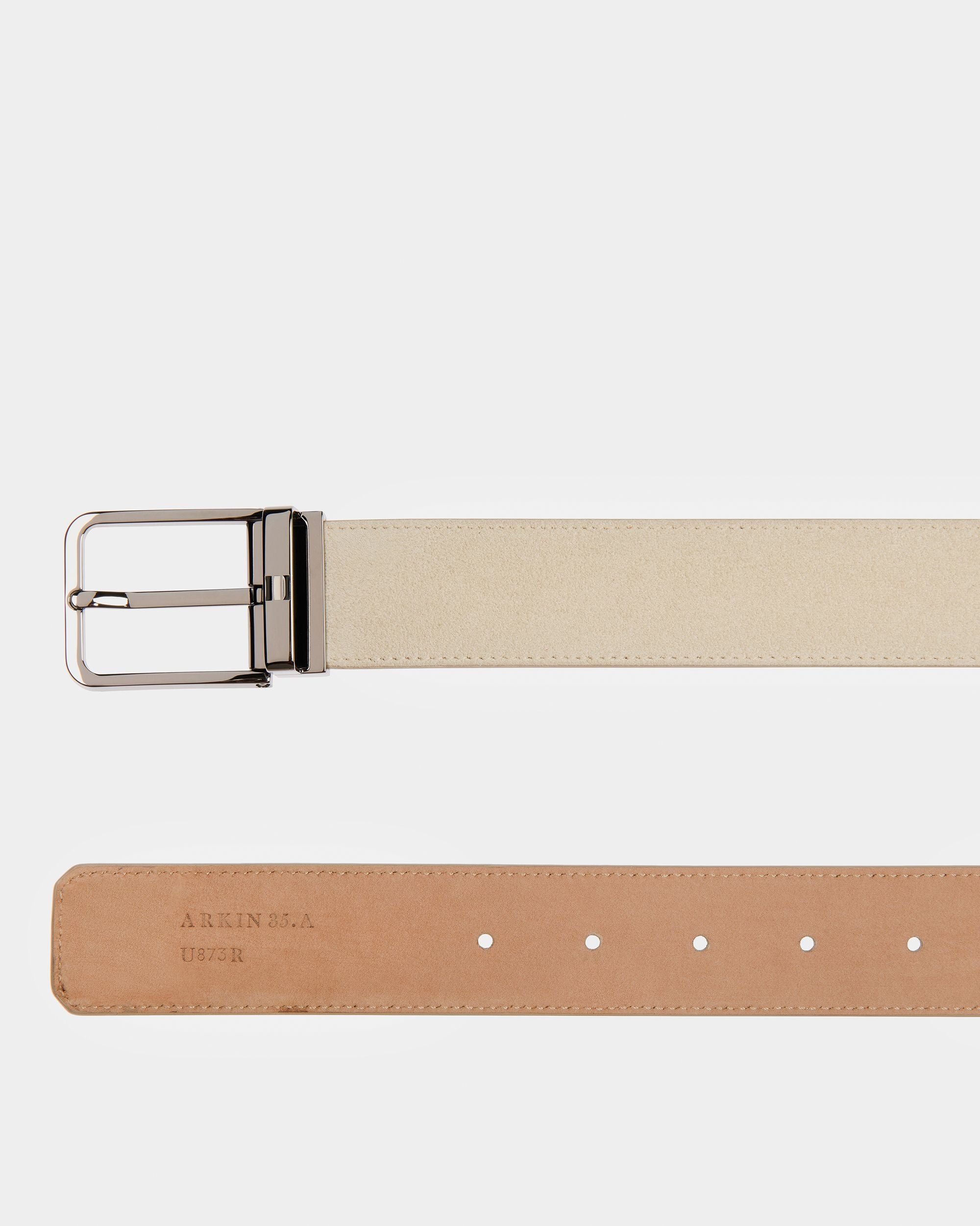 Arkin Cintura Da 35 Mm In Pelle Beige Scuro - Uomo - Bally - 02
