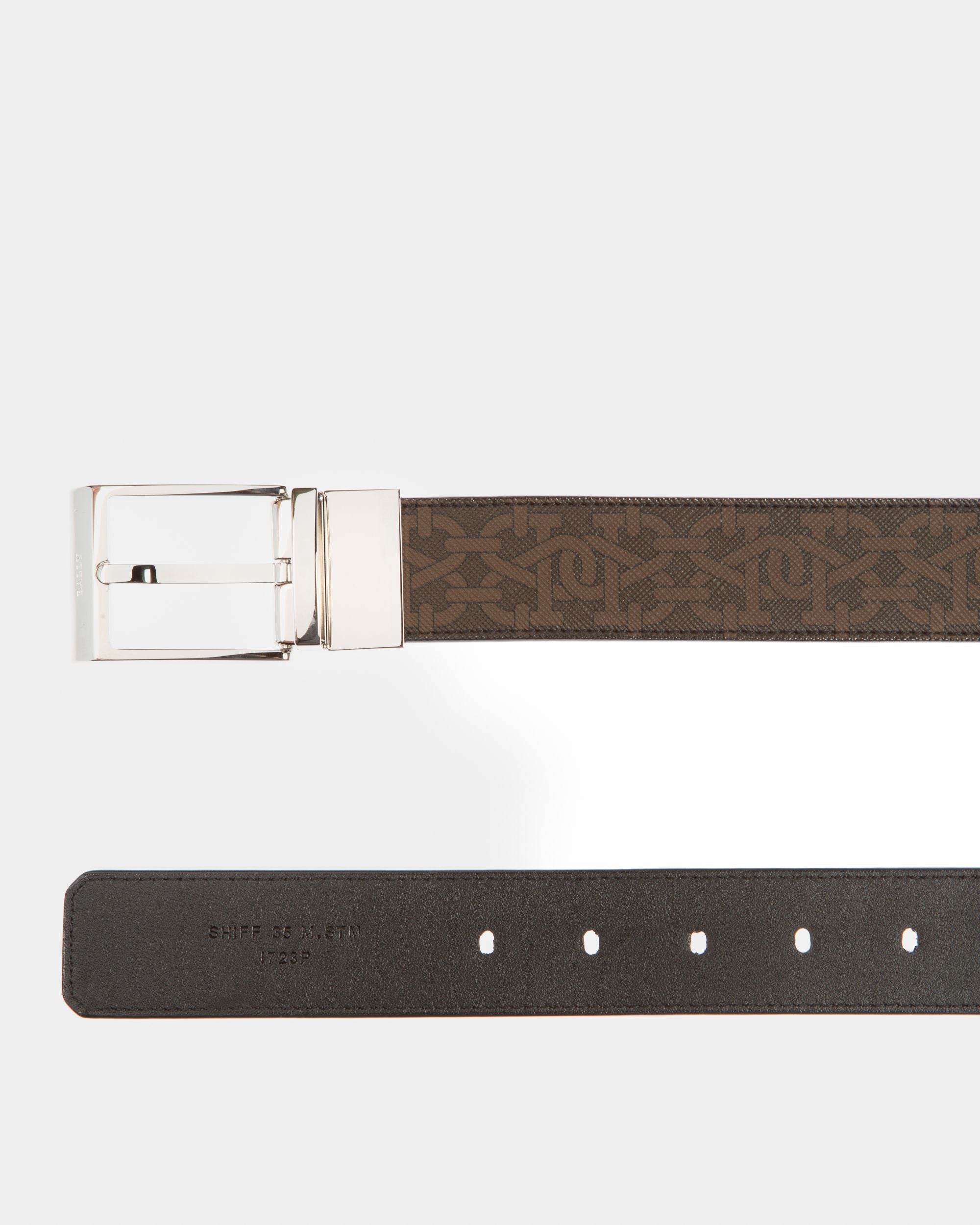 Shiff Cintura Da 35 Mm In Tpu Colore Marrone E Nero - Uomo - Bally - 02