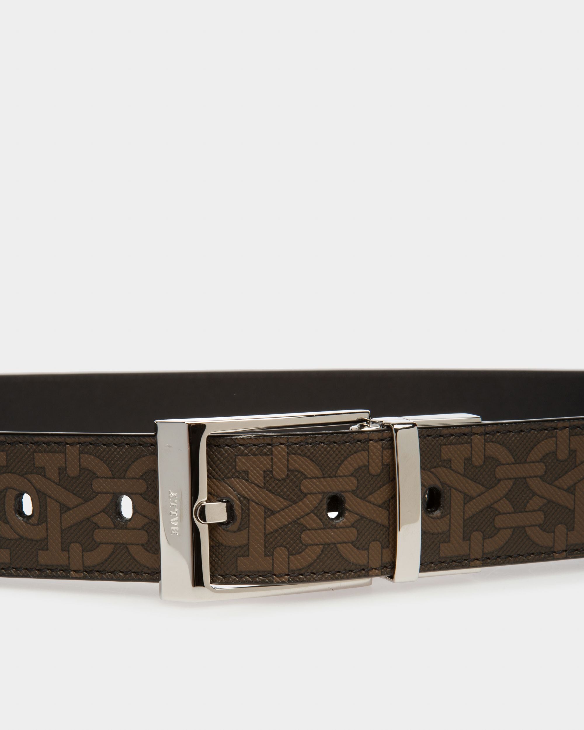 Shiff Cintura Da 35 Mm In Tpu Colore Marrone E Nero - Uomo - Bally - 03