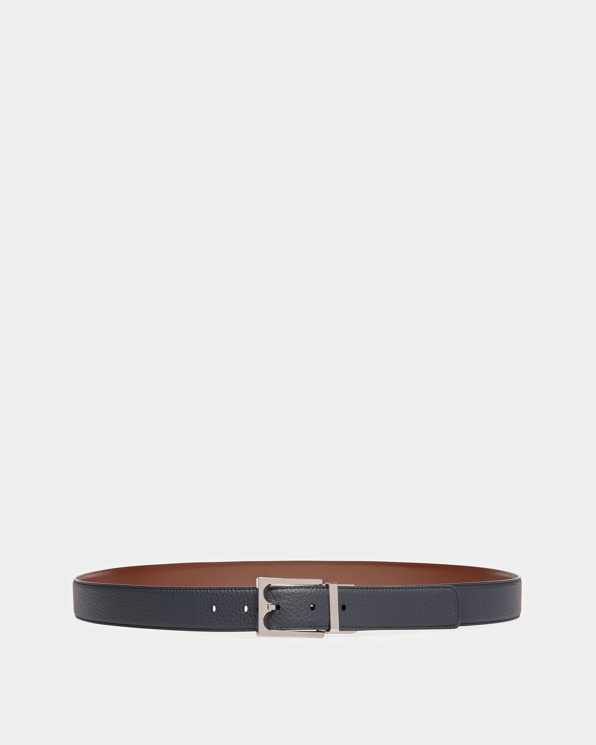 Belmond Cintura In Pelle Marrone E Blu Scuro - Uomo - Bally - 01