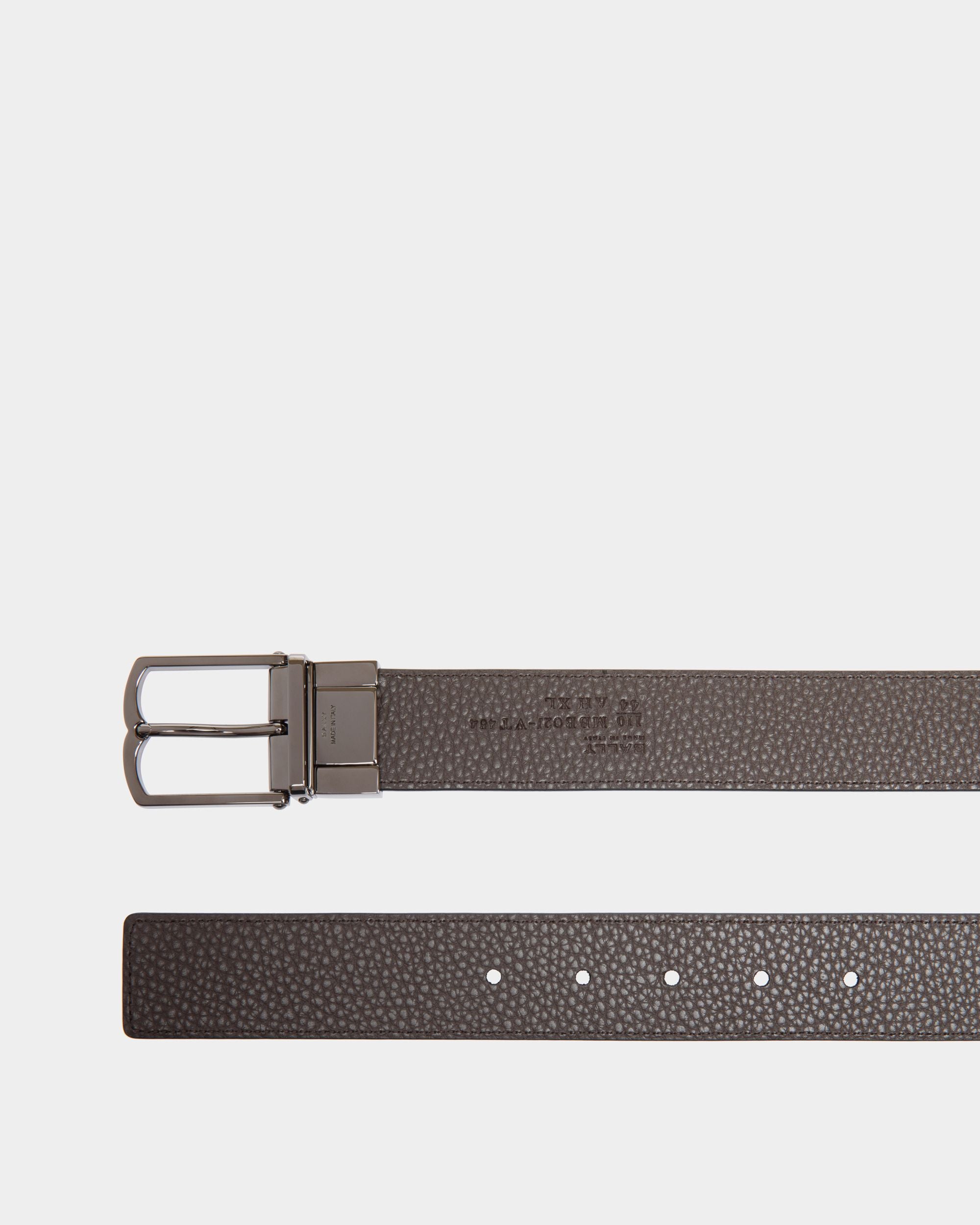Dress Adjustable-Reversible Belt In Brown  Leather - Uomo - Bally - 02