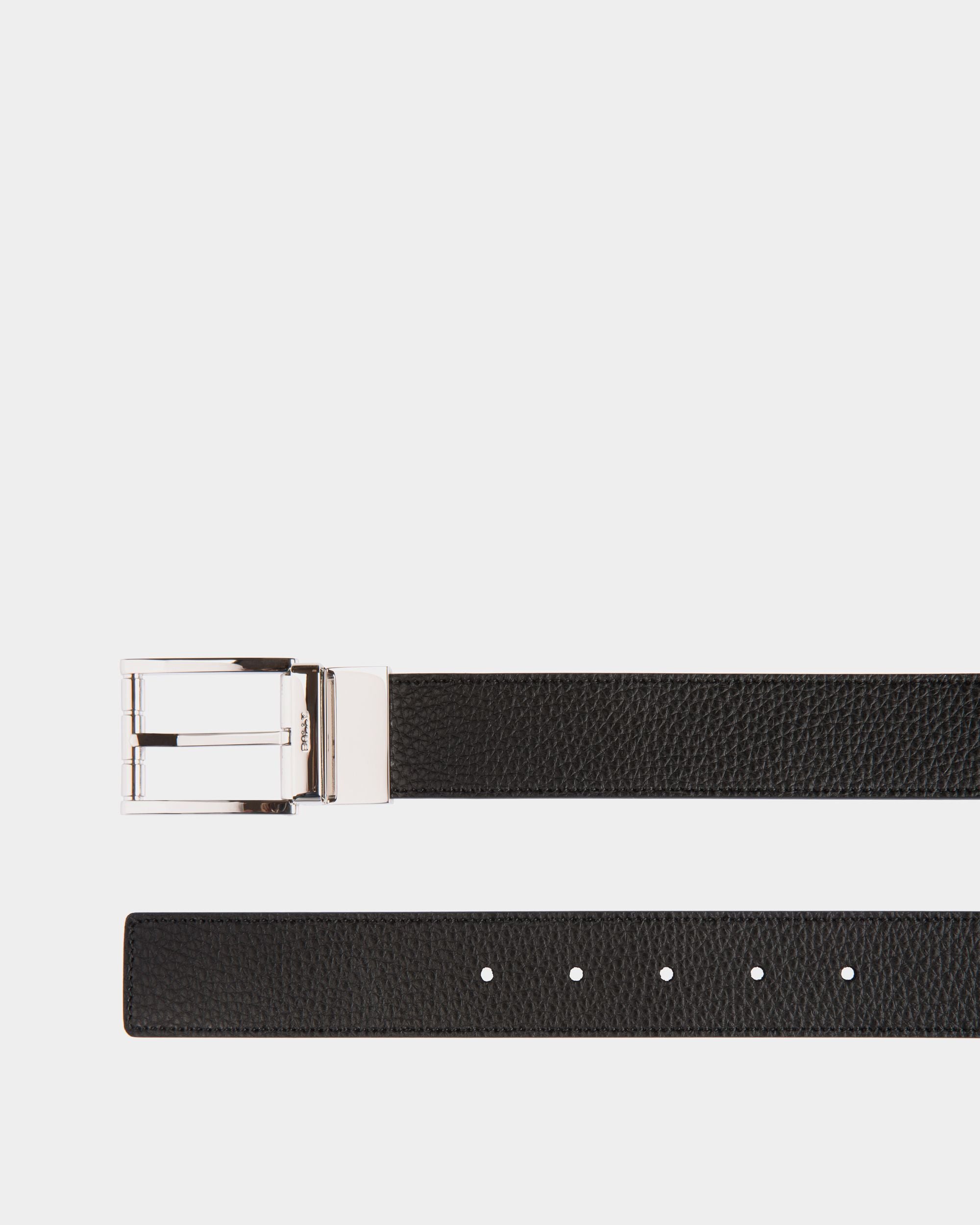 Cintura Regolabile E Reversibile Astory 35 mm In Pelle Nera E Marrone - Uomo - Bally - 02