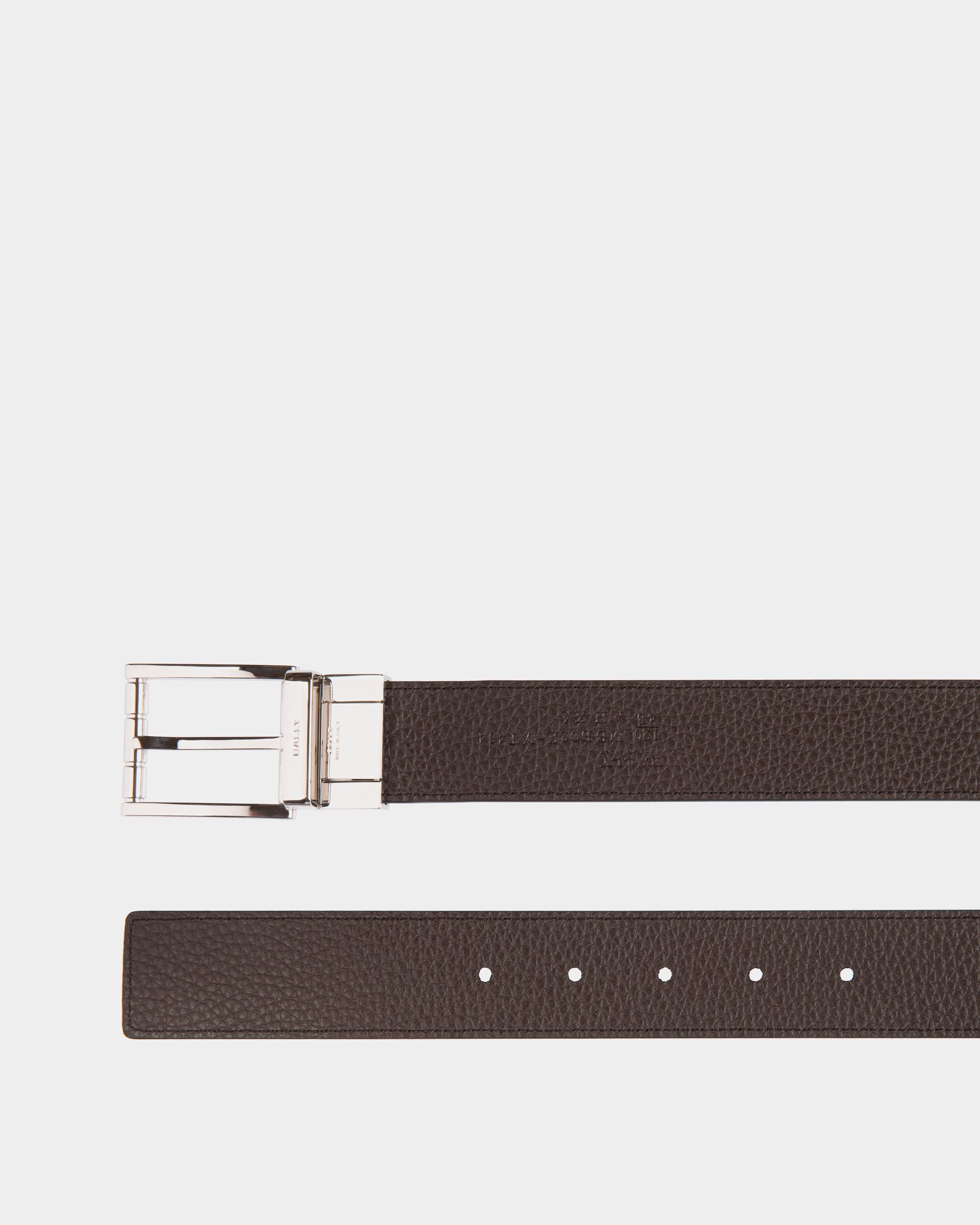 Cintura Regolabile E Reversibile Astory 35 mm In Pelle Nera E Marrone - Uomo - Bally - 03