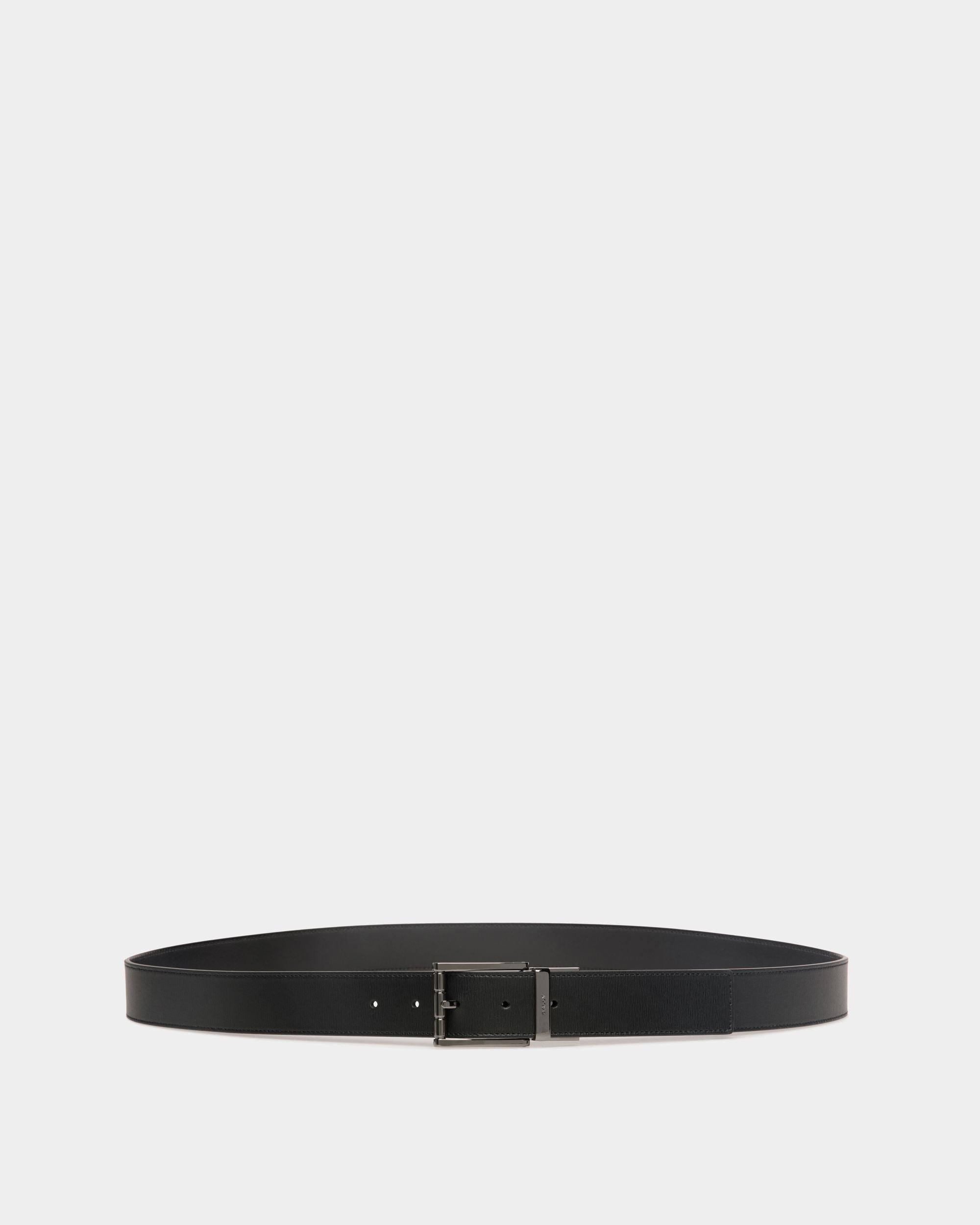 Cintura Astory 35 mm Regolabile E Reversibile In Pelle Nera - Uomo - Bally - 01