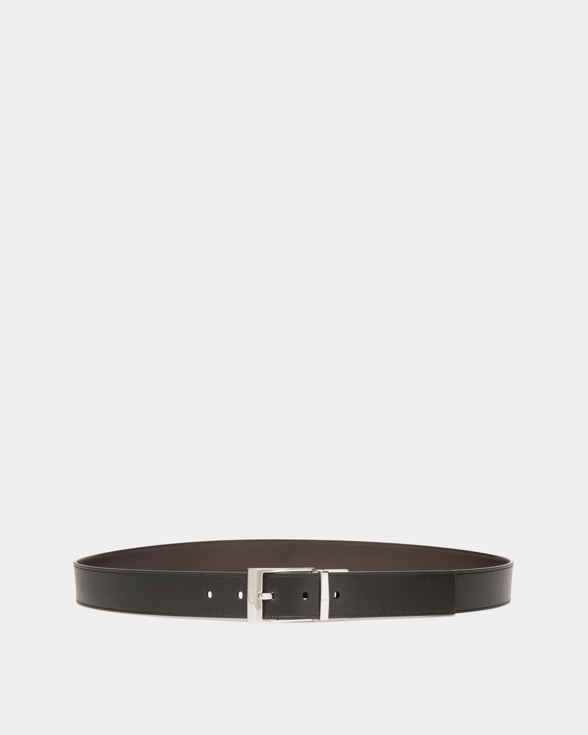 Cintura Regolabile E Reversibile Shiffie 35 mm In Pelle Nera E Marrone - Uomo - Bally - 01