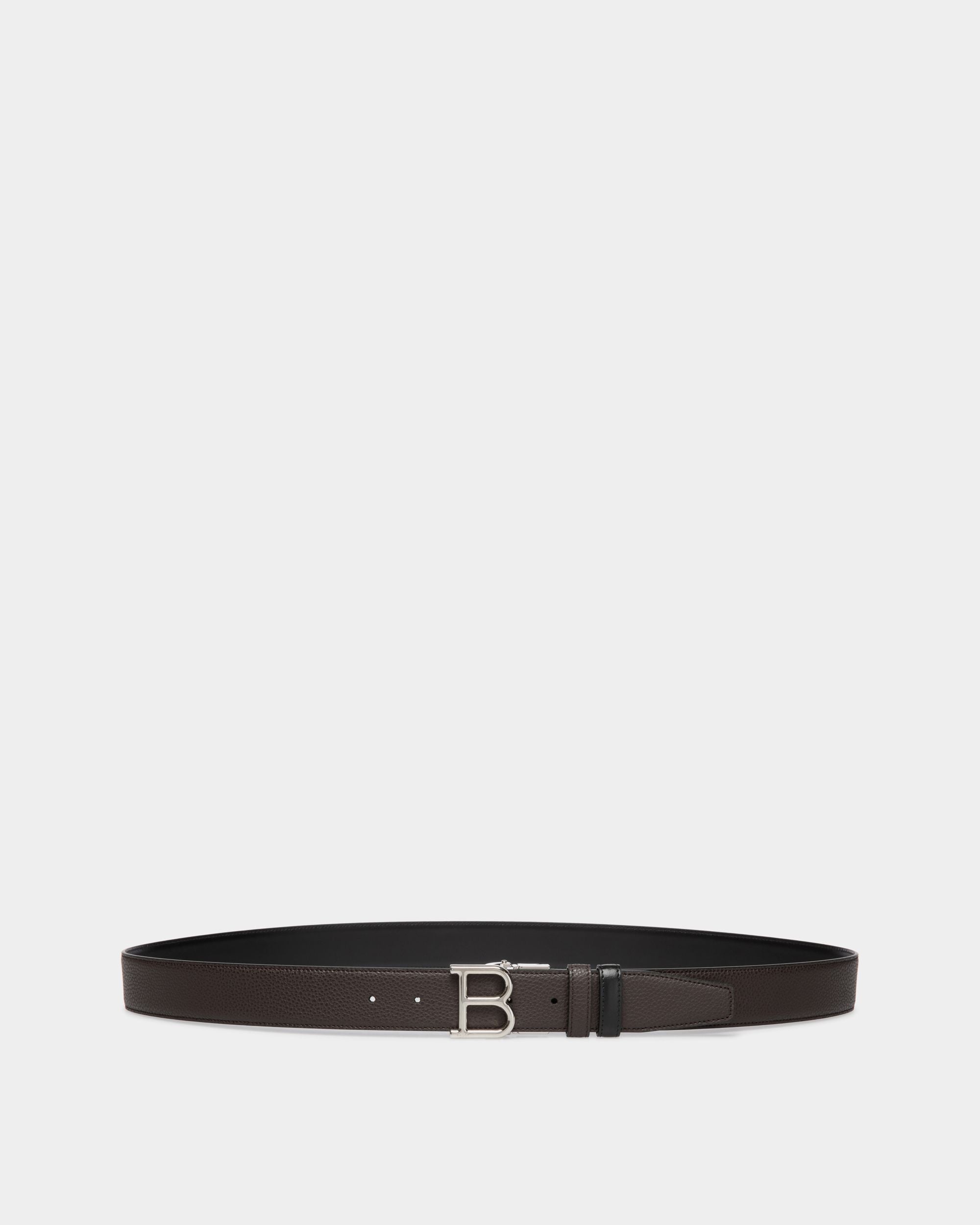 Adjustable Reversible Belt In Brown Leather - Uomo - Bally - 01