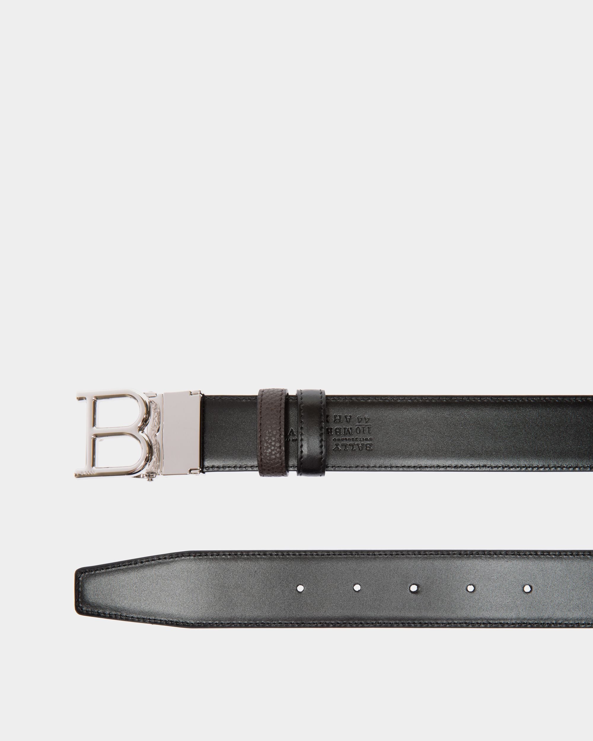Adjustable Reversible Belt In Brown Leather - Uomo - Bally - 02