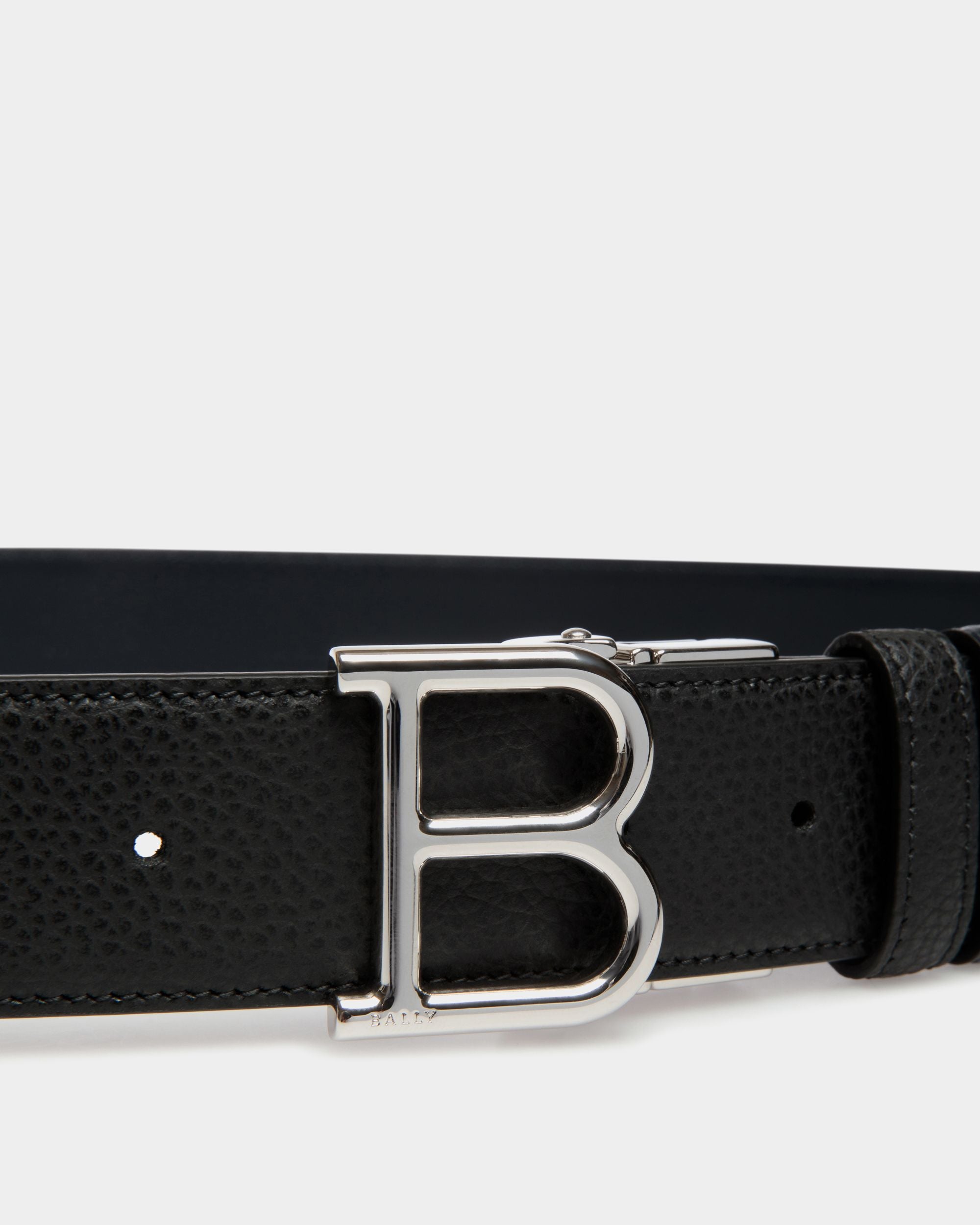 Cintura Regolabile E Reversibile In Pelle Nera - Uomo - Bally - 03
