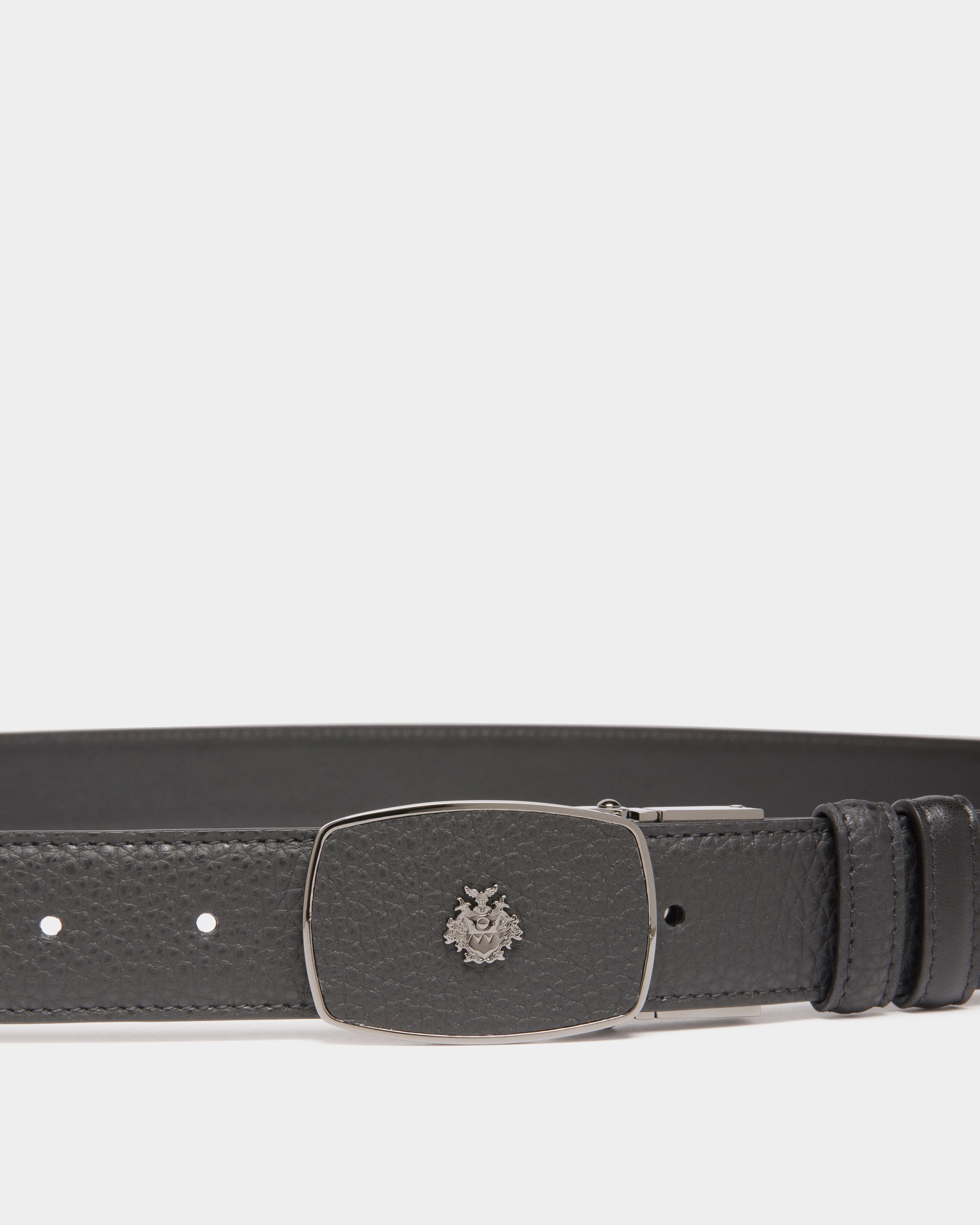 Cintura Regolabile E Reversibile Govin 30 mm In Pelle Nera - Uomo - Bally - 04