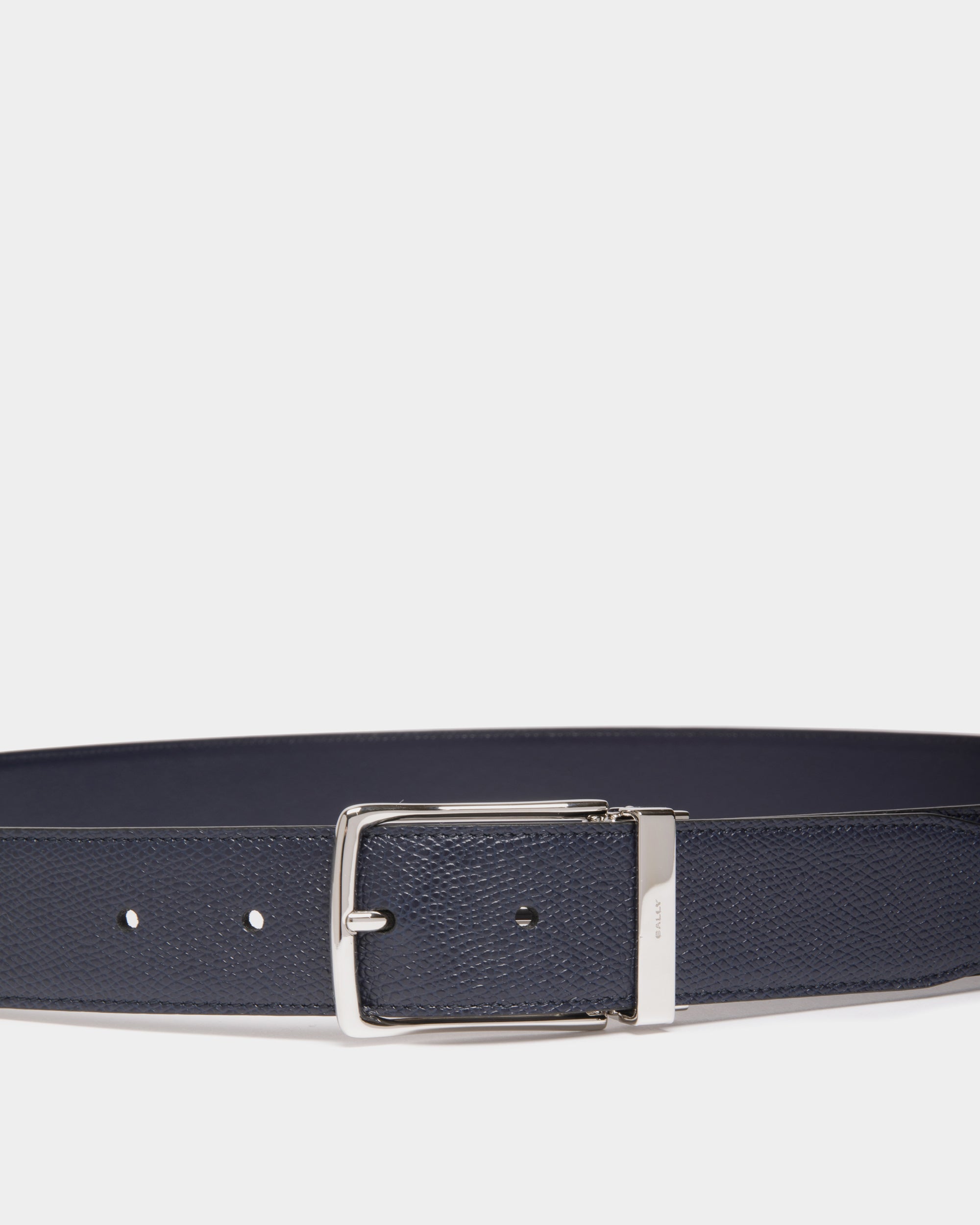Cintura Regolabile E Reversibile Ketter 35 mm In Pelle Navy Blue - Uomo - Bally - 04